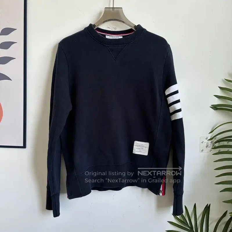 Thom Browne Thom Browne Navy Cotton Men's Long Sleeve Sweatshirt . Size US XXS / EU 40 - 1 Thumbnail