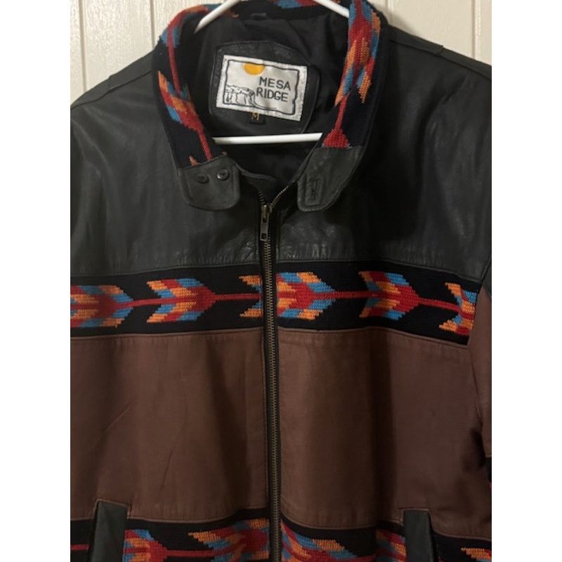 Vintage Vintage Mesa Ridge Southwestern Embroidered Leather Jacket M Size US M / EU 48-50 / 2 - 6 Thumbnail