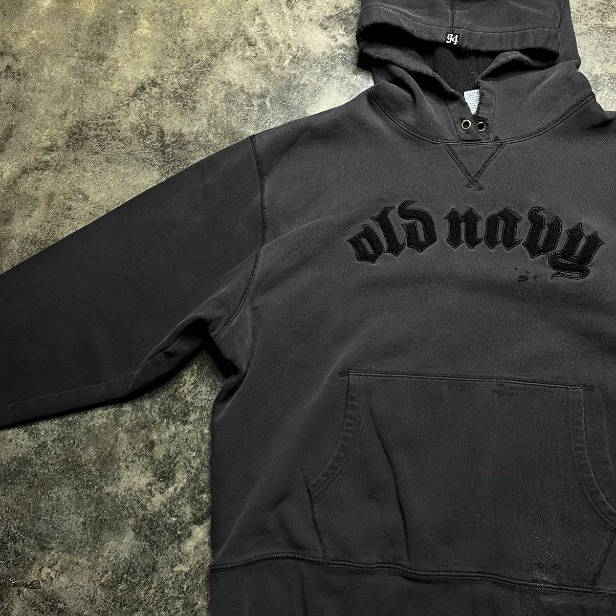 Old Navy × Vintage vintage old navy faded black distressed hoodie Size US XL / EU 56 / 4 - 4 Thumbnail