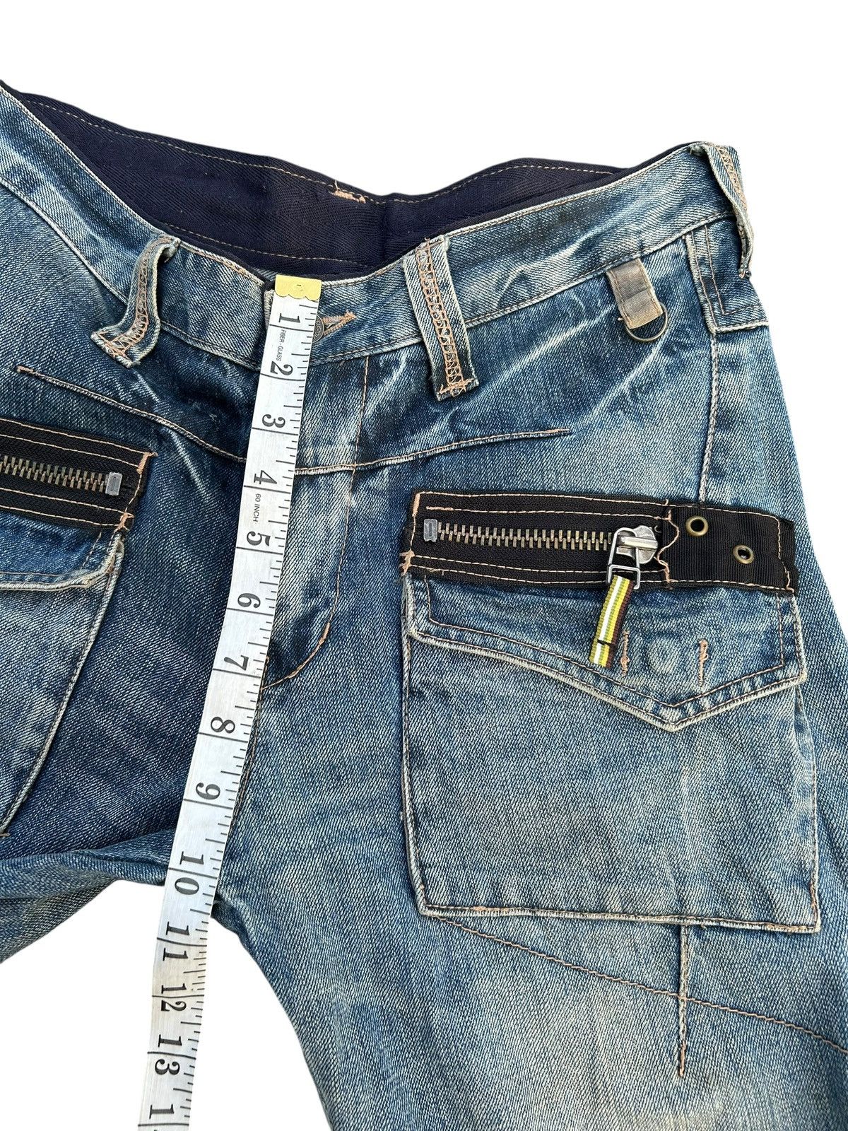 Kapital PPFM Japanese Punk Bondage Distressed Denim Jeans Size US 32 / EU 48 - 18 Thumbnail