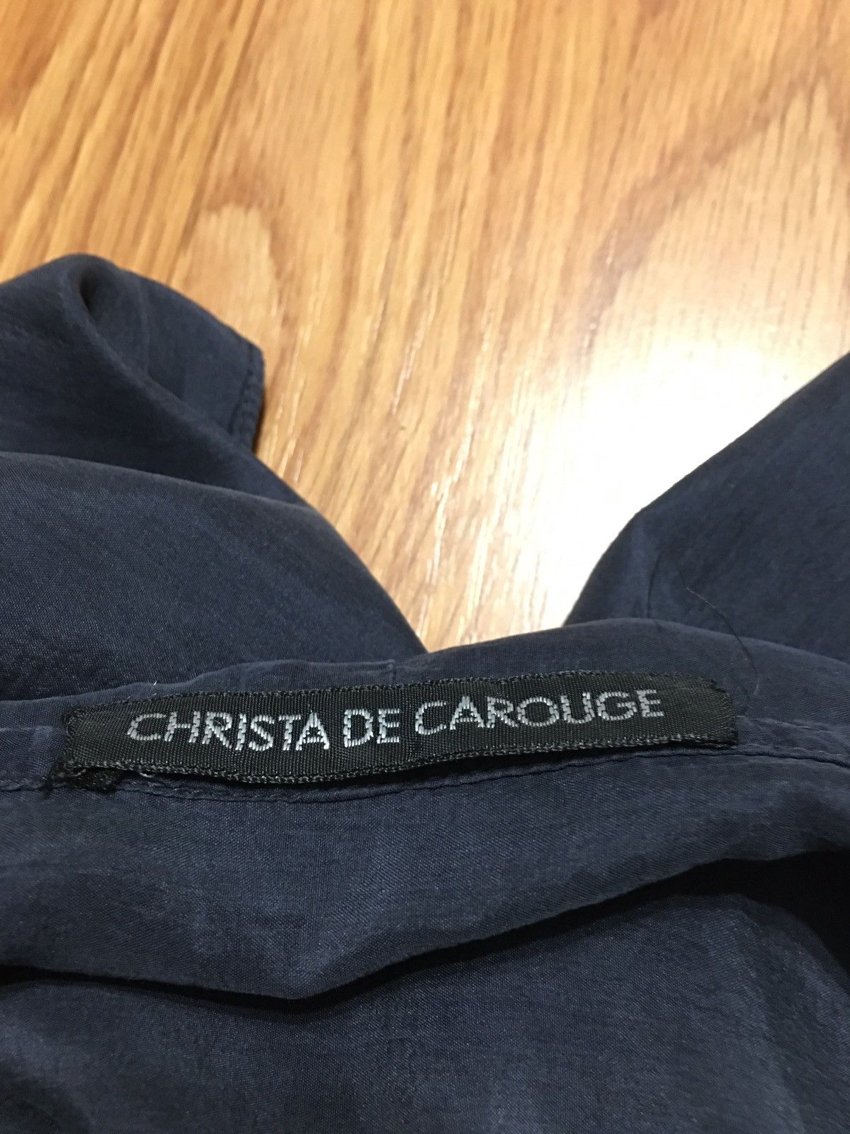 Designer Christa De Carouge Blue Silk Blouse Jacket Oversized Size ONE SIZE - 8 Thumbnail
