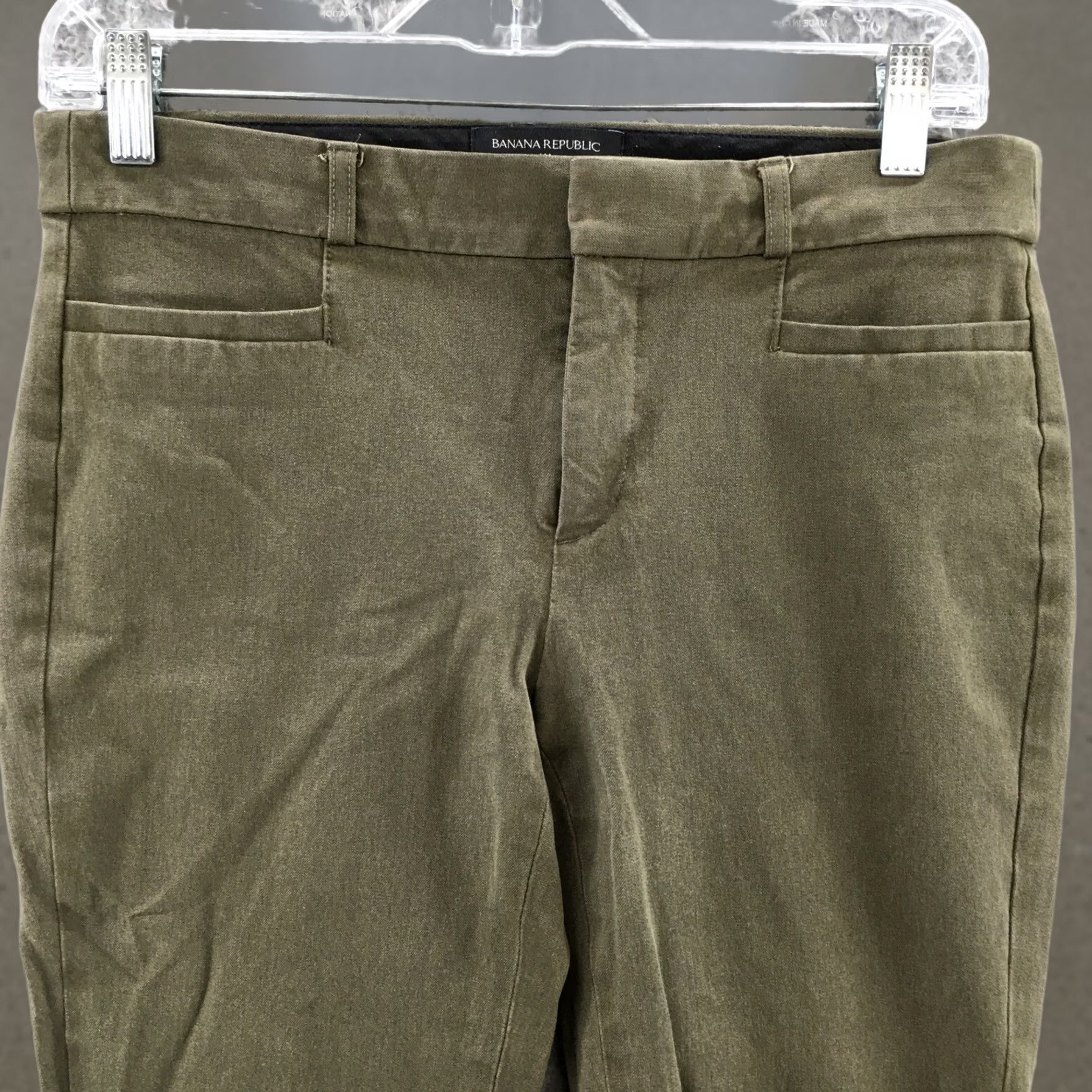 Banana Republic Banana Republic Sloan Chino Pants Womens 4 Green Low Rise Zip Fly Skinny Straight Leg Modern Classic Womens Size 27" / US 4 / IT 40 - 1 Thumbnail
