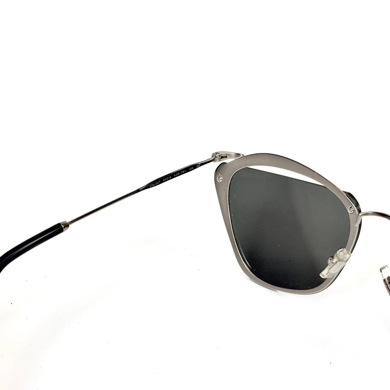 Miu Miu MIU MIU MU54TS NOIR Cut Out 54T Black Silver Mirrored Size ONE SIZE - 2 Thumbnail