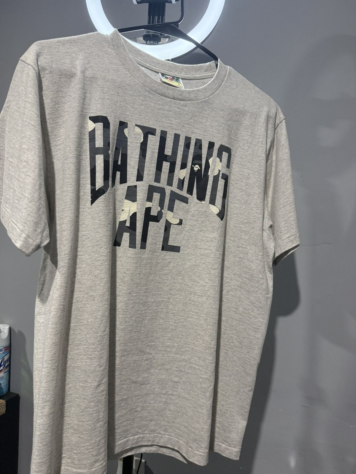 Bape A Bathing Ape BAPE Gray Ape Head Logo Graphic CottonCrewNeck Size US M / EU 48-50 / 2 - 1 Thumbnail