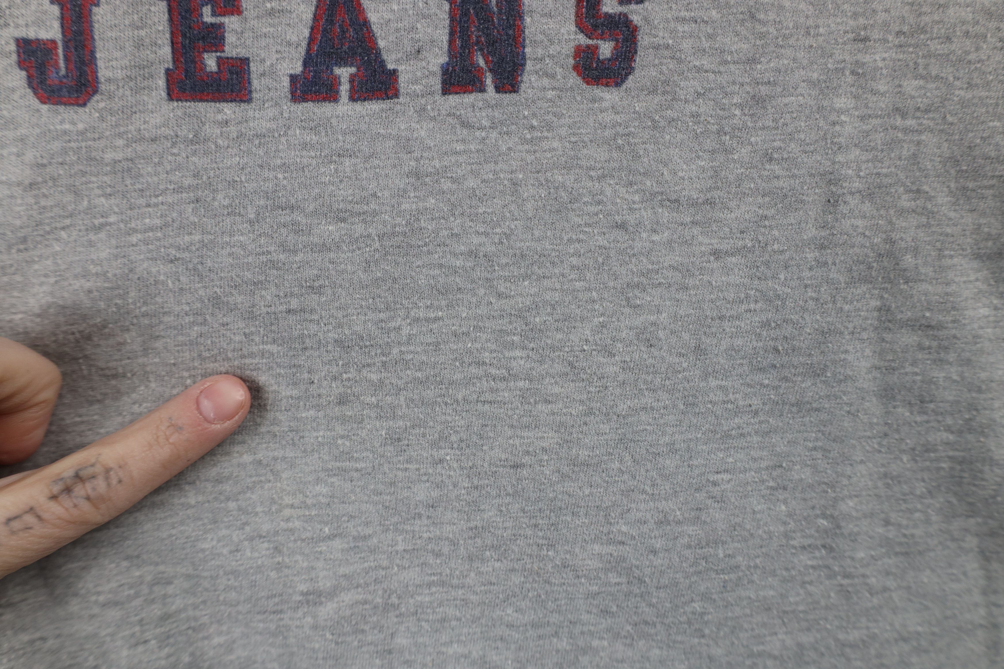 Tommy Hilfiger × Vintage Vintage 90s Tommy Hilfiger Spell Out Baggy Fit T-Shirt Gray Size US L / EU 52-54 / 3 - 5 Thumbnail