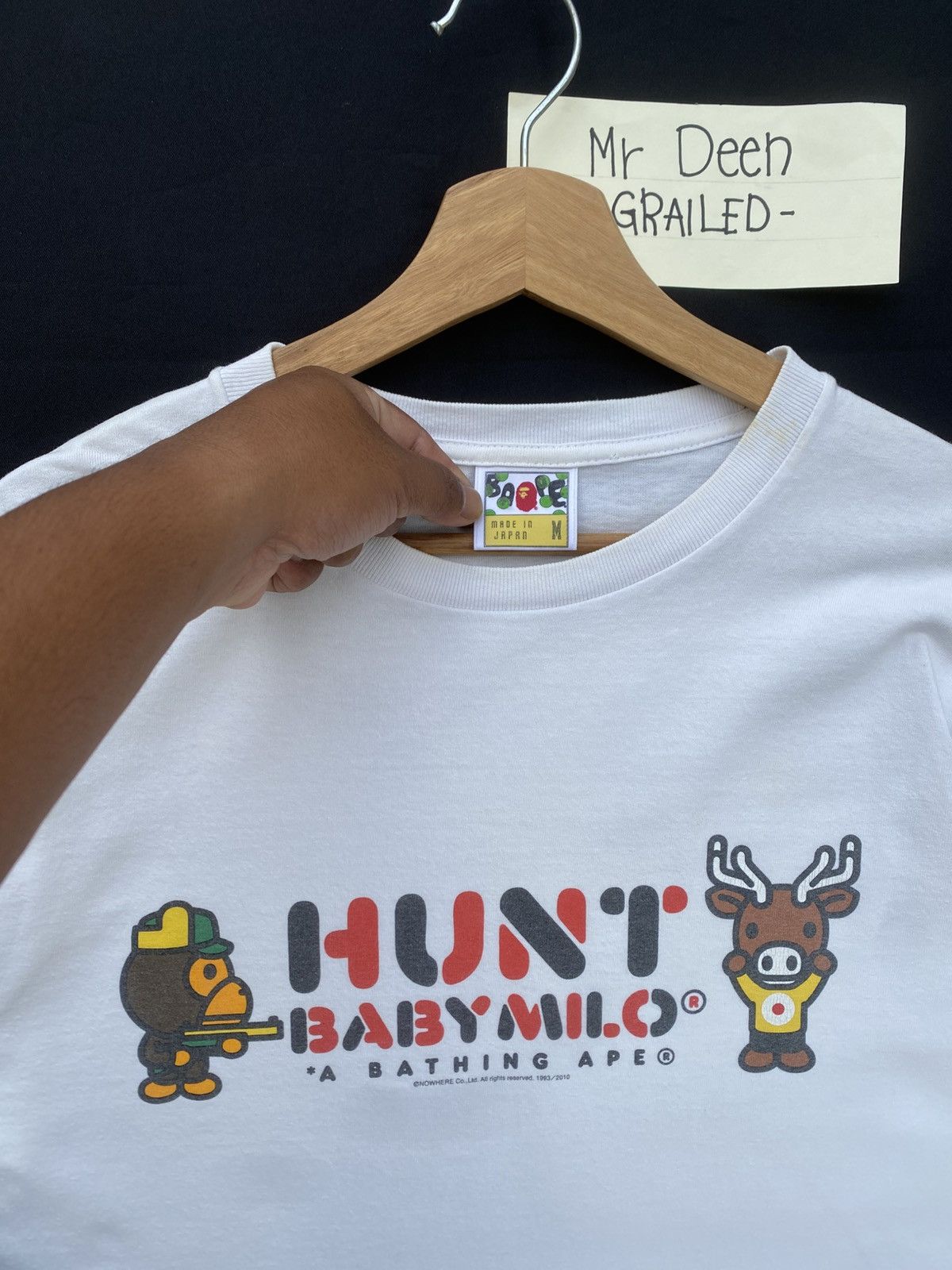 Bape Rare BAPE SS2010 Hunt Baby Milo Tshirt Size US M / EU 48-50 / 2 - 9 Thumbnail