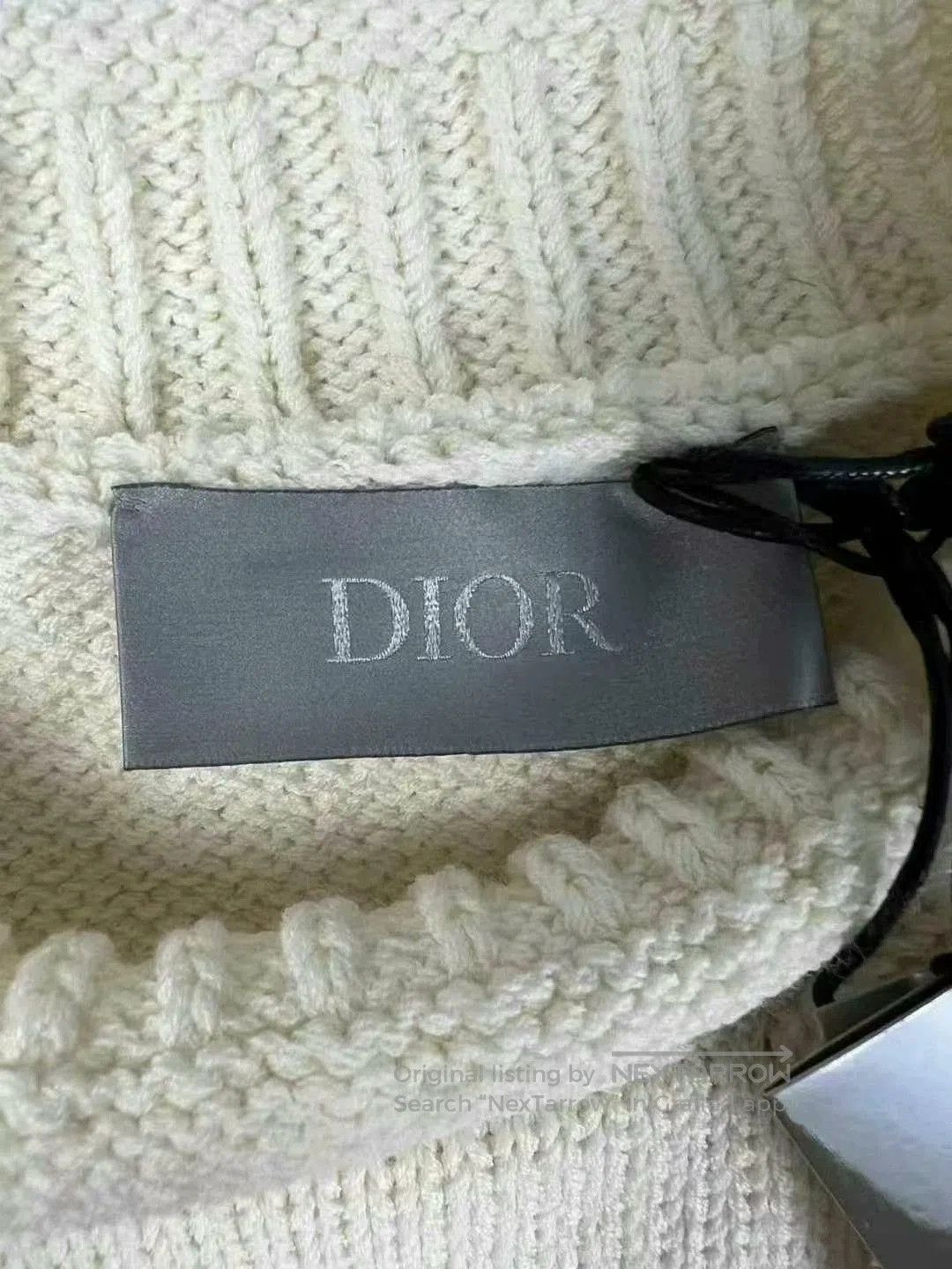 Dior dior cream triangle fringe embroidered logo sweater. Size S / US 4 / IT 40 - 4 Thumbnail