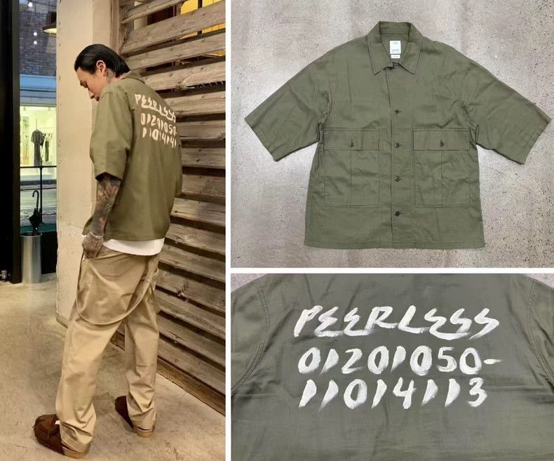 Visvim Visvim Hand-painted monogrammed short-sleeved shirt Size US L / EU 52-54 / 3 - 1 Thumbnail