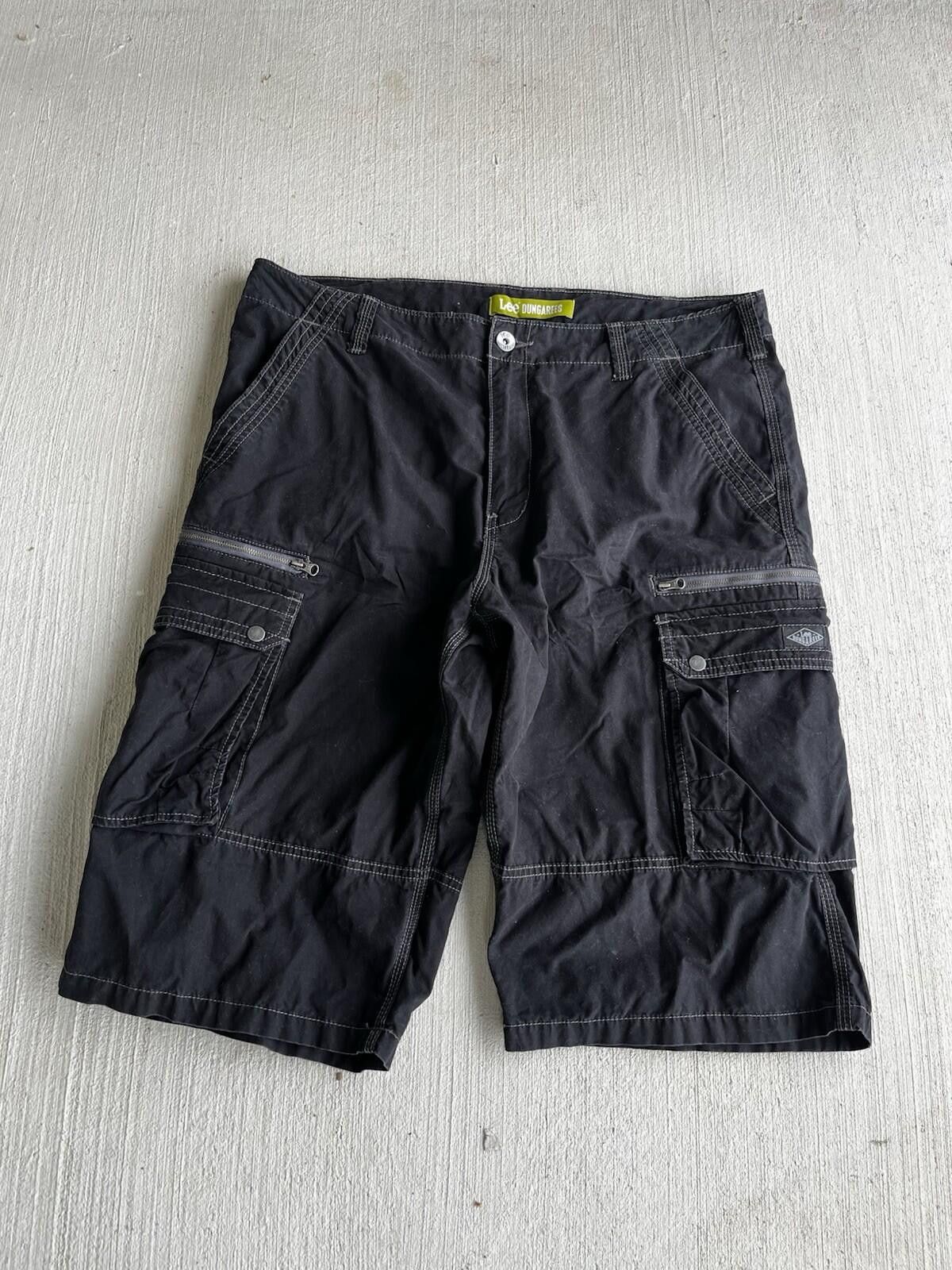 Lee Lee Dungarees Cargo Shorts Mens 38 Black Cotton Utility Size US 38 / EU 54 - 1 Thumbnail