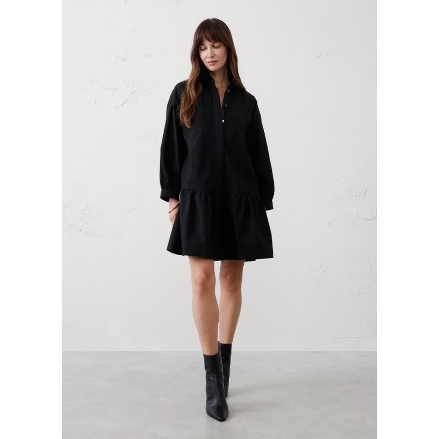 Banana Republic Banana Republic Black Sheer Swing Shift Button Down Dress Size XS / US 0-2 / IT 36-38 - 1 Thumbnail