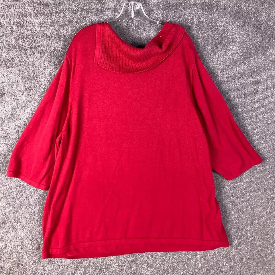 Other Catherines Blouse Women's 3X 26/28W Short Sleeve Red Size ONE SIZE - 7 Thumbnail