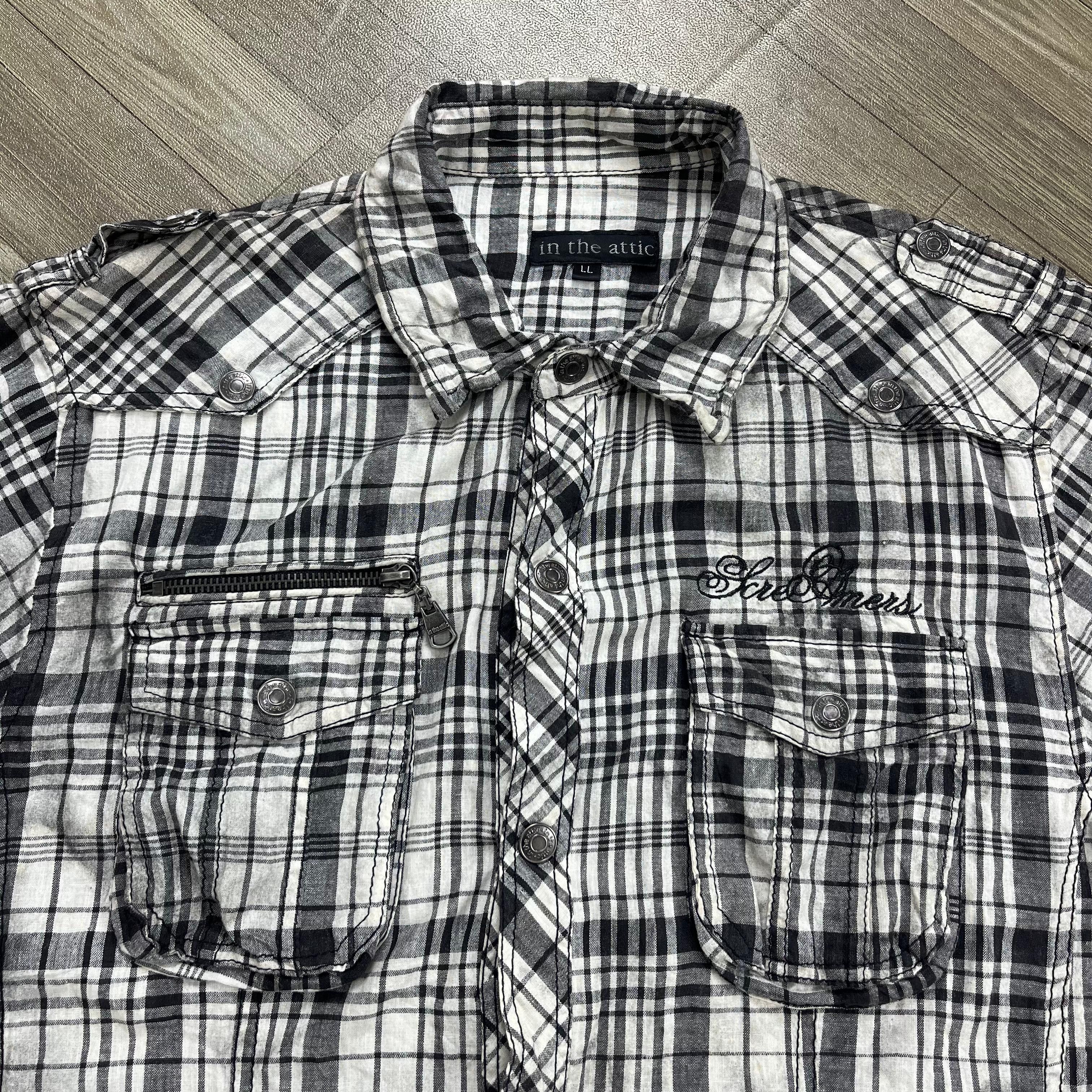 In The Attic 2000s In The Attic Plaid Grunge Gothic Punk Lgb Style Shirt Size US L / EU 52-54 / 3 - 3 Thumbnail
