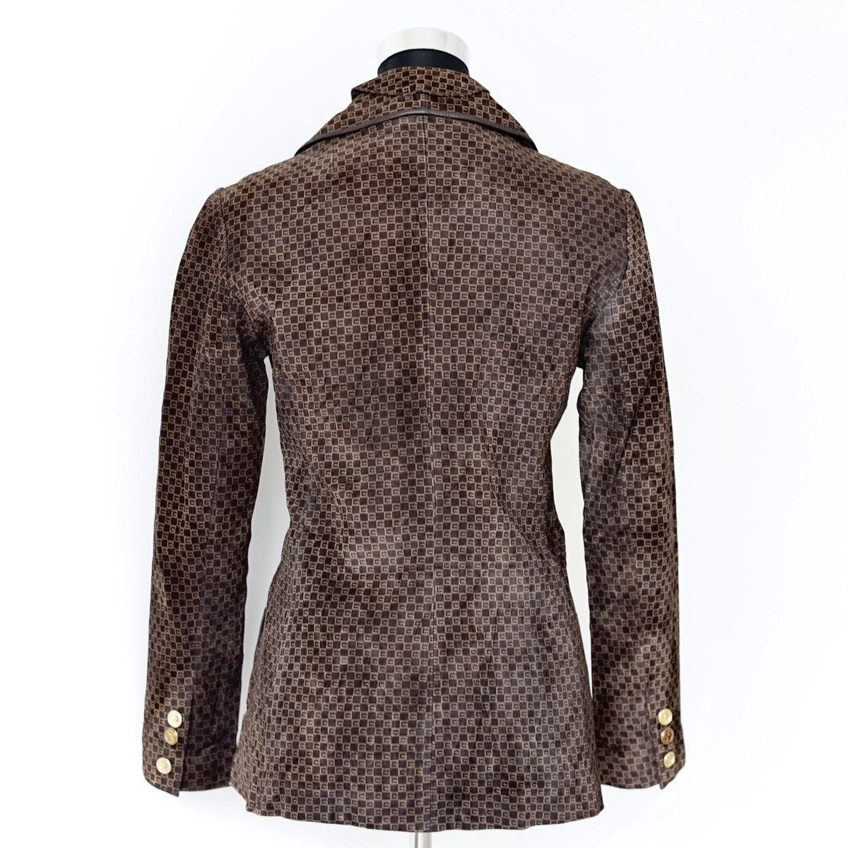 Gucci Ultra Rare Archive 70s Gucci Monogram Suede Leather Jacket Size US S / EU 44-46 / 1 - 12 Thumbnail