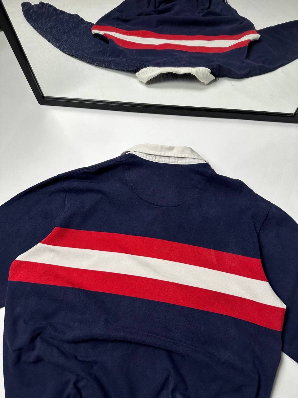 Polo Ralph Lauren 00s Vintage Rugby Polo Ralph Lauren PRL Striped Boxy Fit Size US L / EU 52-54 / 3 - 2 Thumbnail
