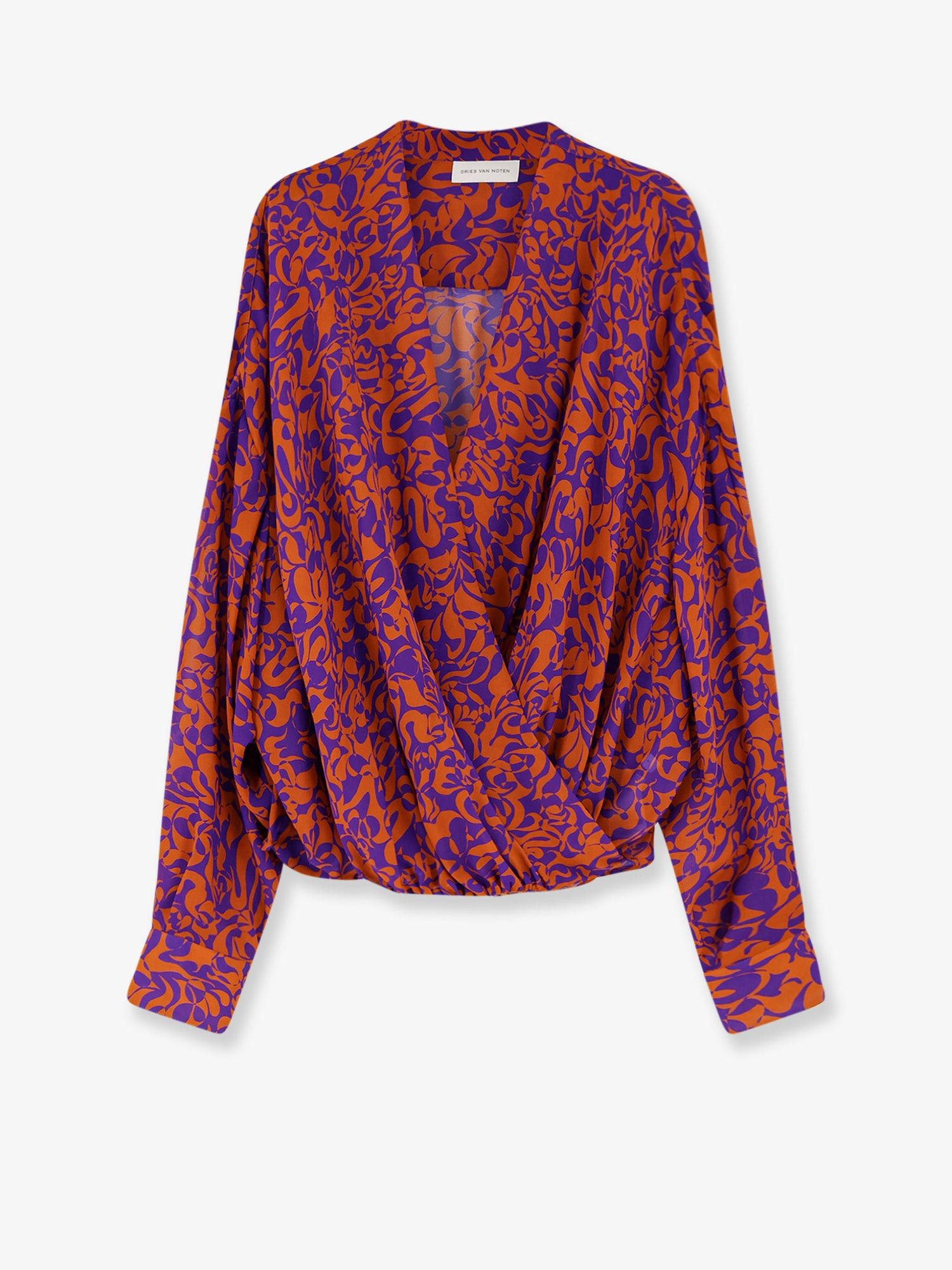 Dries Van Noten Camiel Cotton Shirt With Multicolor Print Size M / US 6-8 / IT 42-44 - 1 Thumbnail