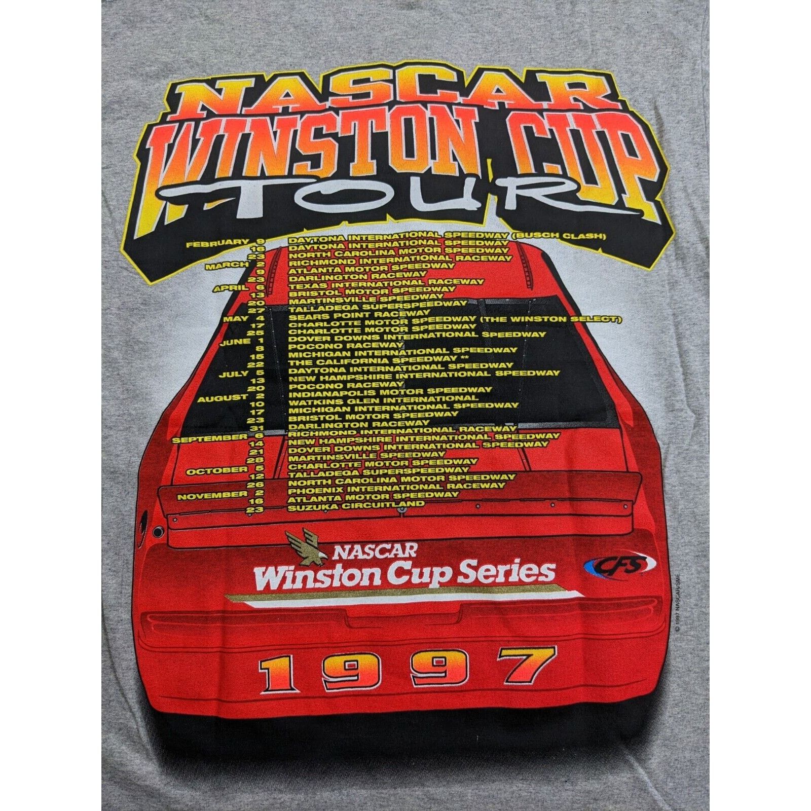 Delta NWT 1997 NASCAR Winston Cup Tour Series T-Shirt Deadstock Size US L / EU 52-54 / 3 - 9 Thumbnail
