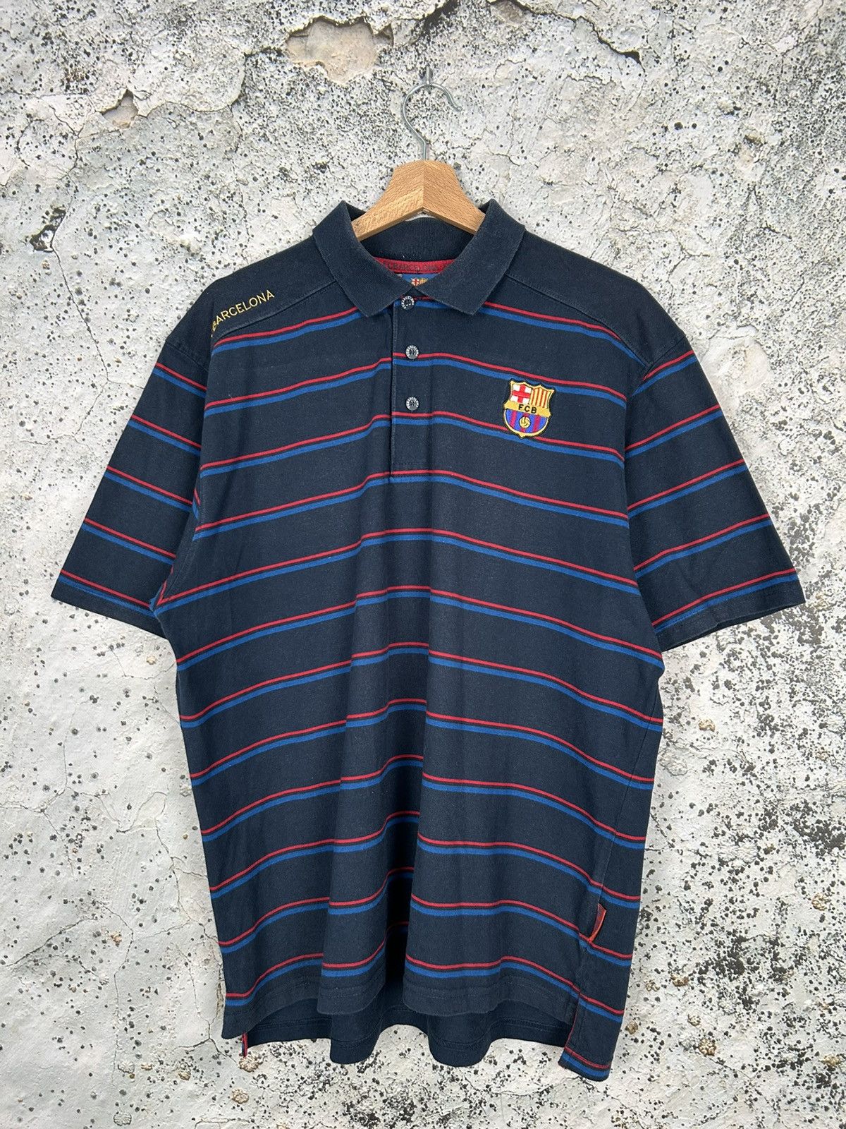 Vintage Vintage FC Barcelona Football Polo Tee Merch Soccer Jersey Size US XXL / EU 58 / 5 - 1 Thumbnail