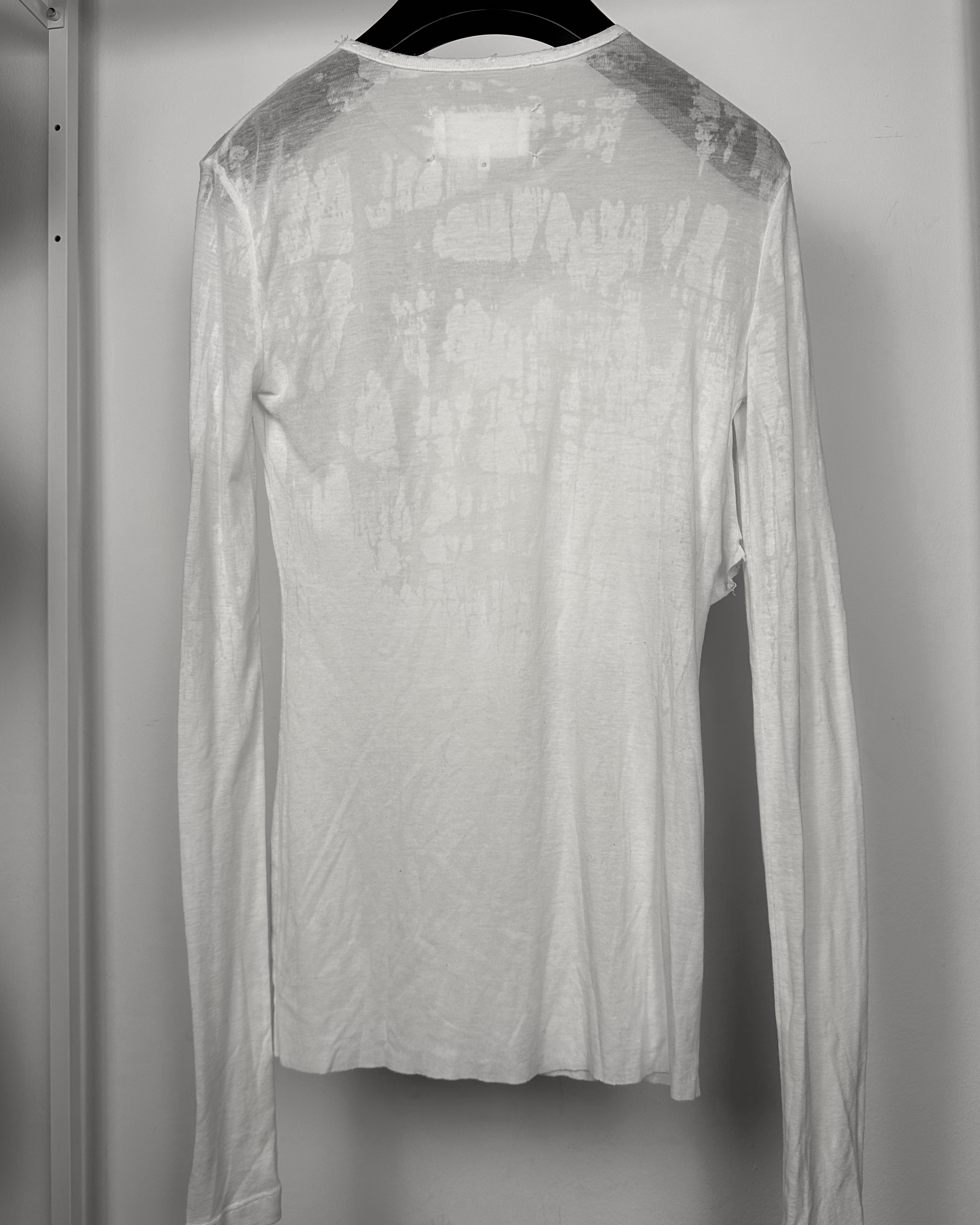 Maison Margiela Maison Margiela Blank Tag Flower Applique Sheer Longsleeve Size US S / EU 44-46 / 1 - 6 Thumbnail