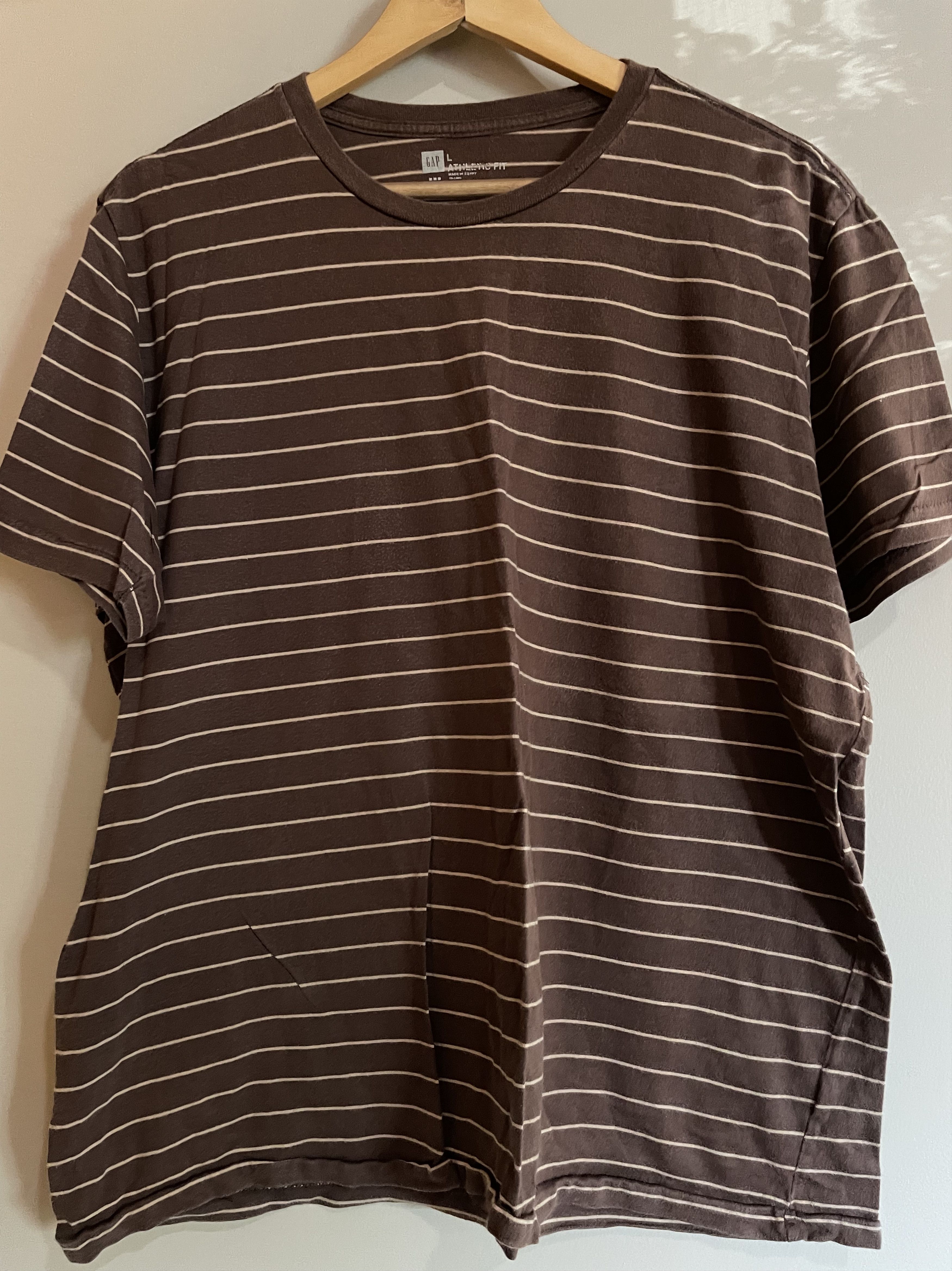 Gap Gap Brown and Tan Striped T-Shirt, Men's Large Size US L / EU 52-54 / 3 - 1 Thumbnail