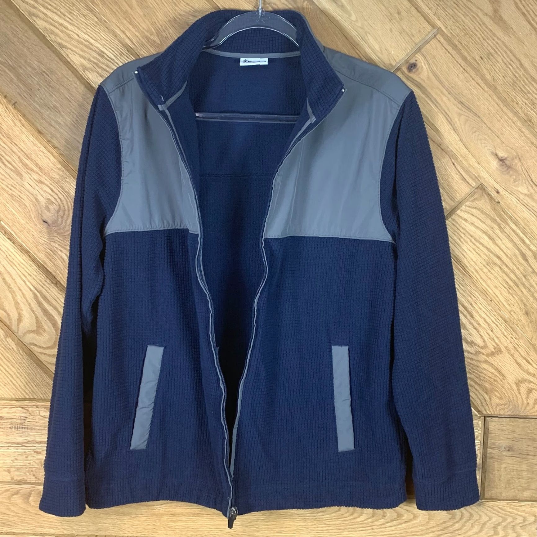 Champion Champion Mens Jacket Full Zip Colorblock Embroidered Logo Gray Blue Size S Regular Shirt Jacket Womens Men? Size US S / EU 44-46 / 1 - 4 Thumbnail