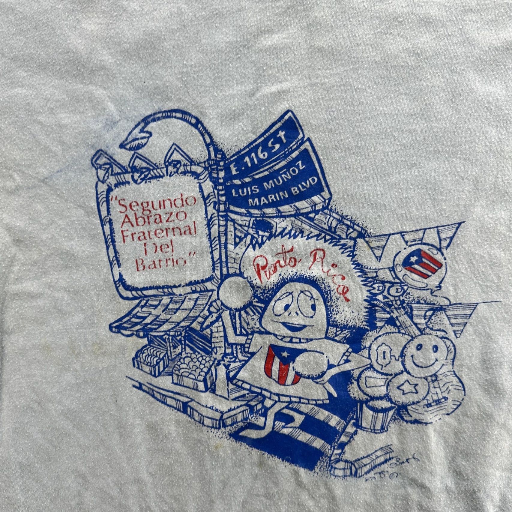 Vintage Vintage Puerto Rico Volunteer Graphic Shirt Mens Large Gray El Barrio 116 St 70s Size US L / EU 52-54 / 3 - 4 Thumbnail