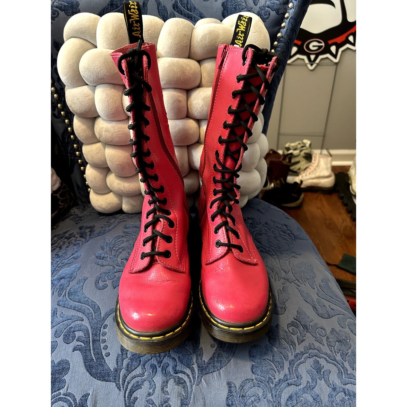 Dr. Martens Dr Martens Hot Pink Knee 1B99 High Size 7/EU 38 Size US 7 / IT 37 - 8 Thumbnail