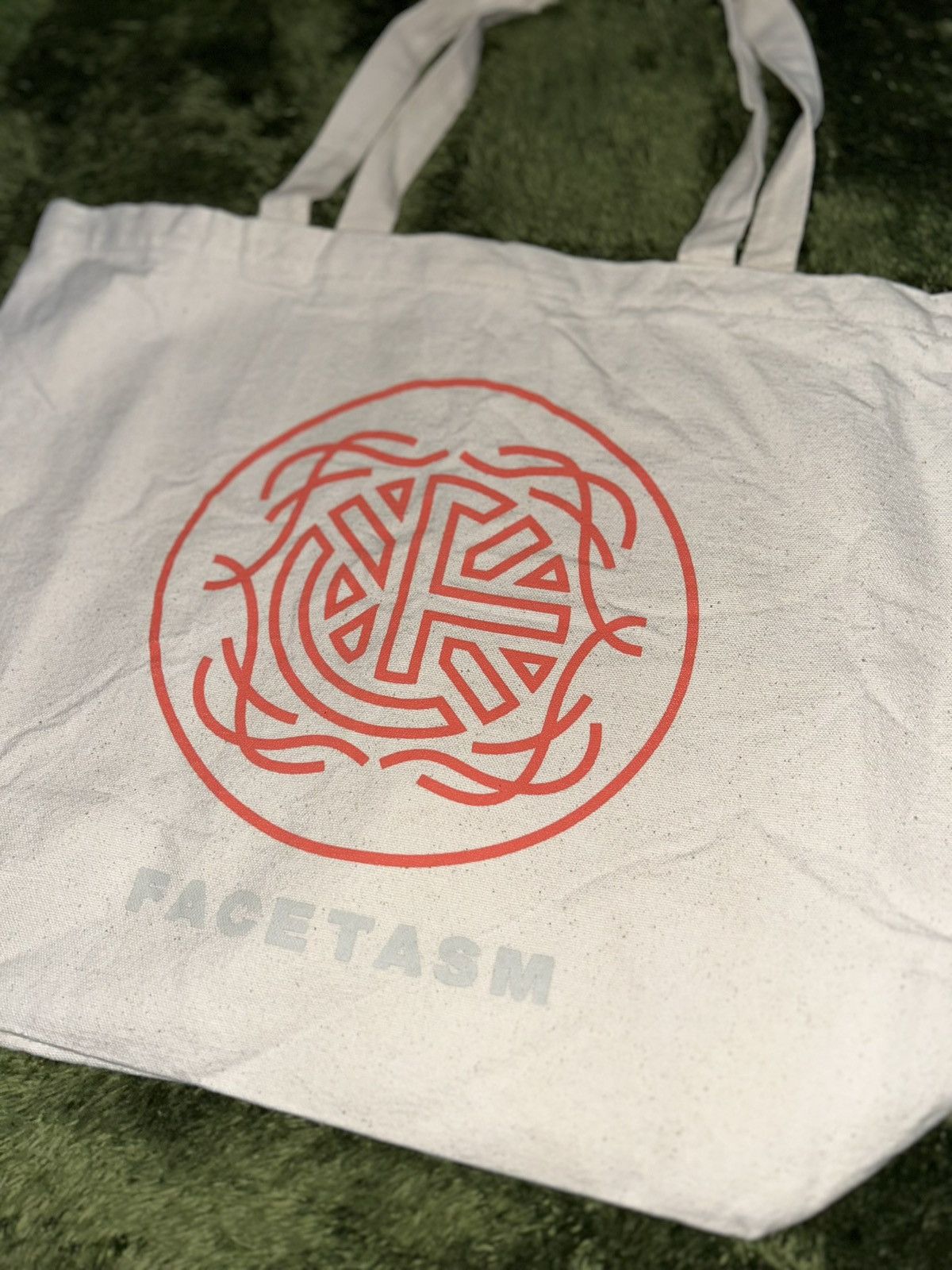 Facetasm [OS] facetasm original logo printed tote bag Size ONE SIZE - 2 Thumbnail