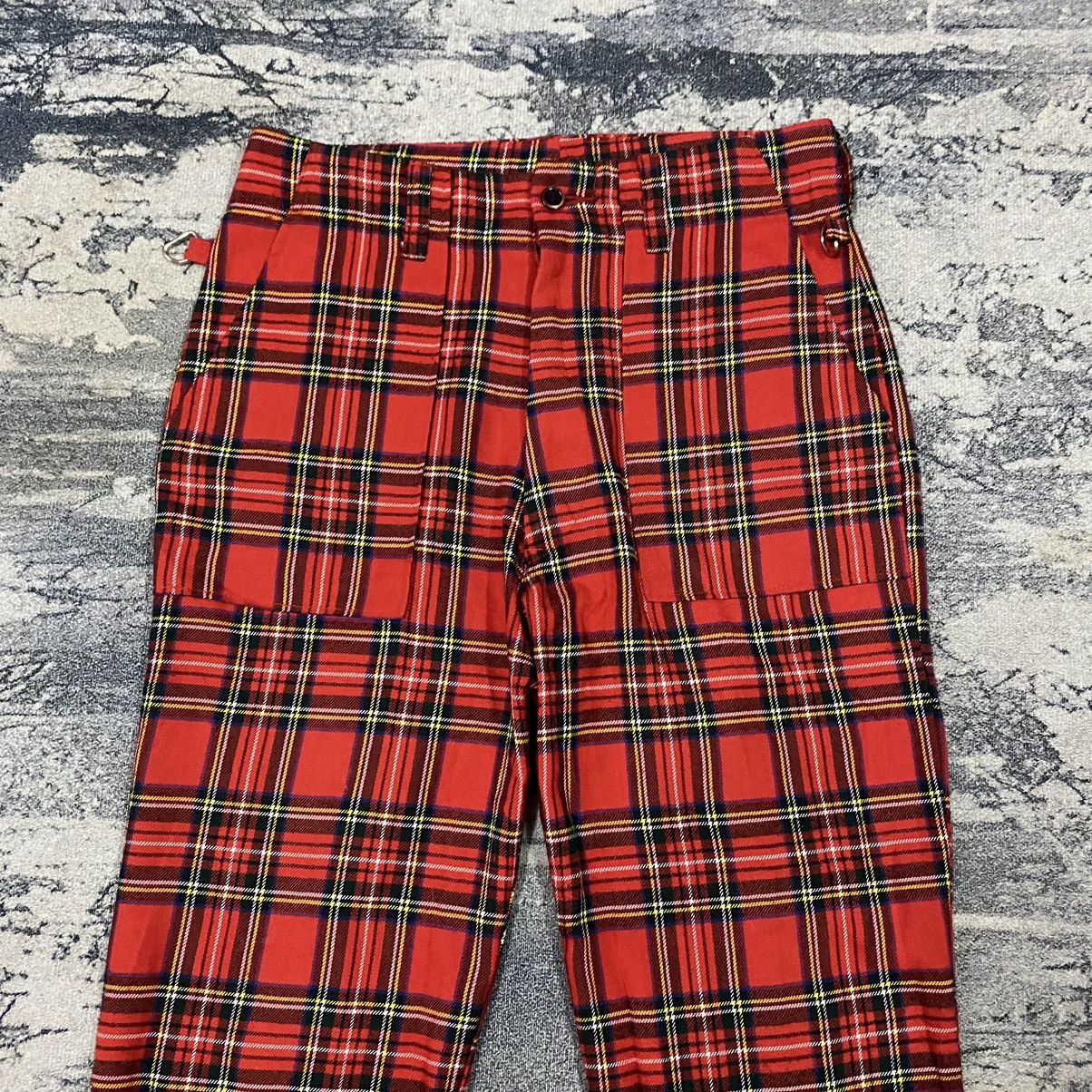 14th Addiction × If Six Was Nine × Japanese Brand Vintage Japan Red Chekered Punk Bondage Pants Size US 29 - 4 Thumbnail