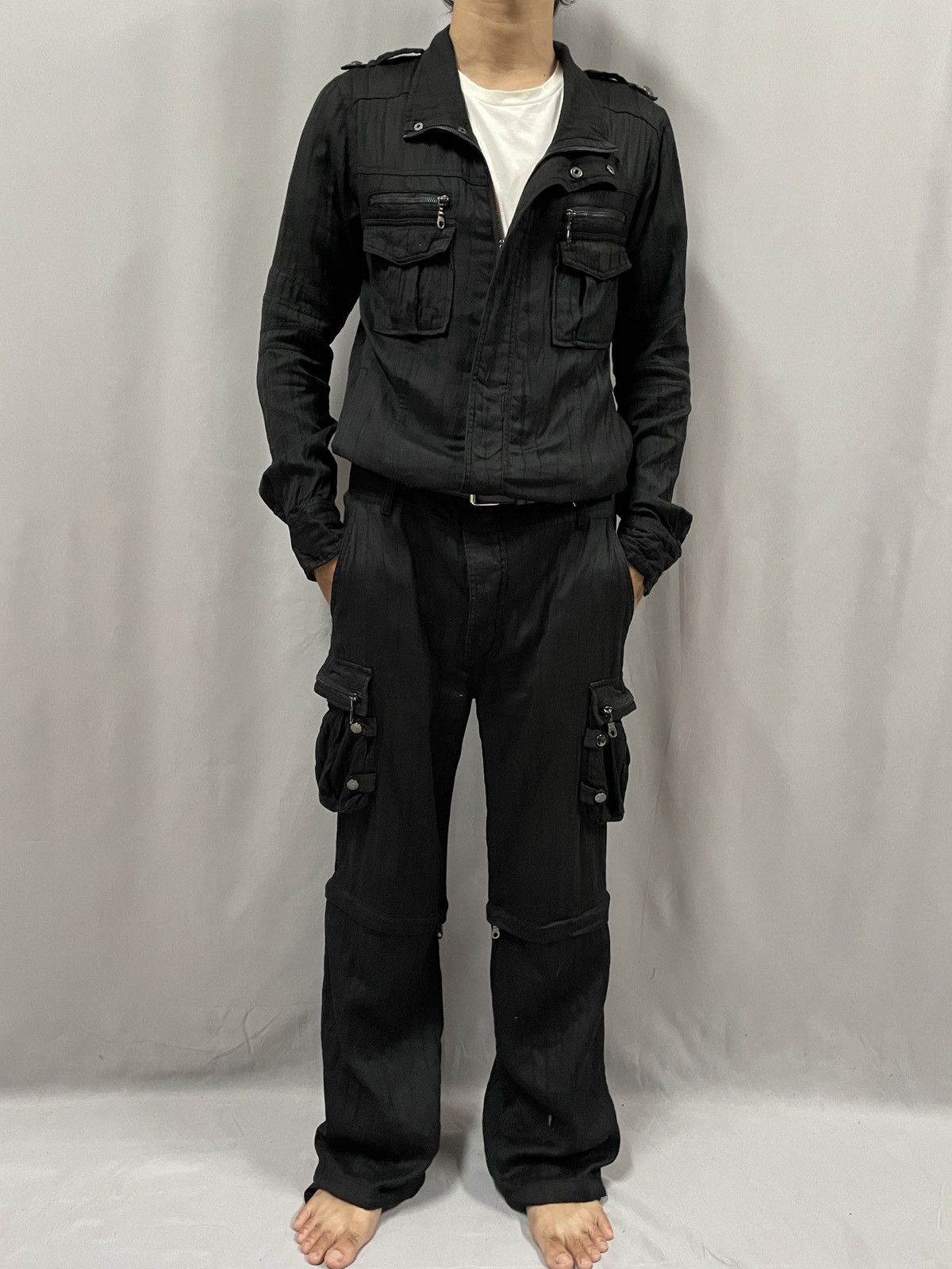 Designer × Japanese Brand Japanese brand LAGUST jumpsuit. Avant garde punk fashion. Size US 35 - 1 Thumbnail