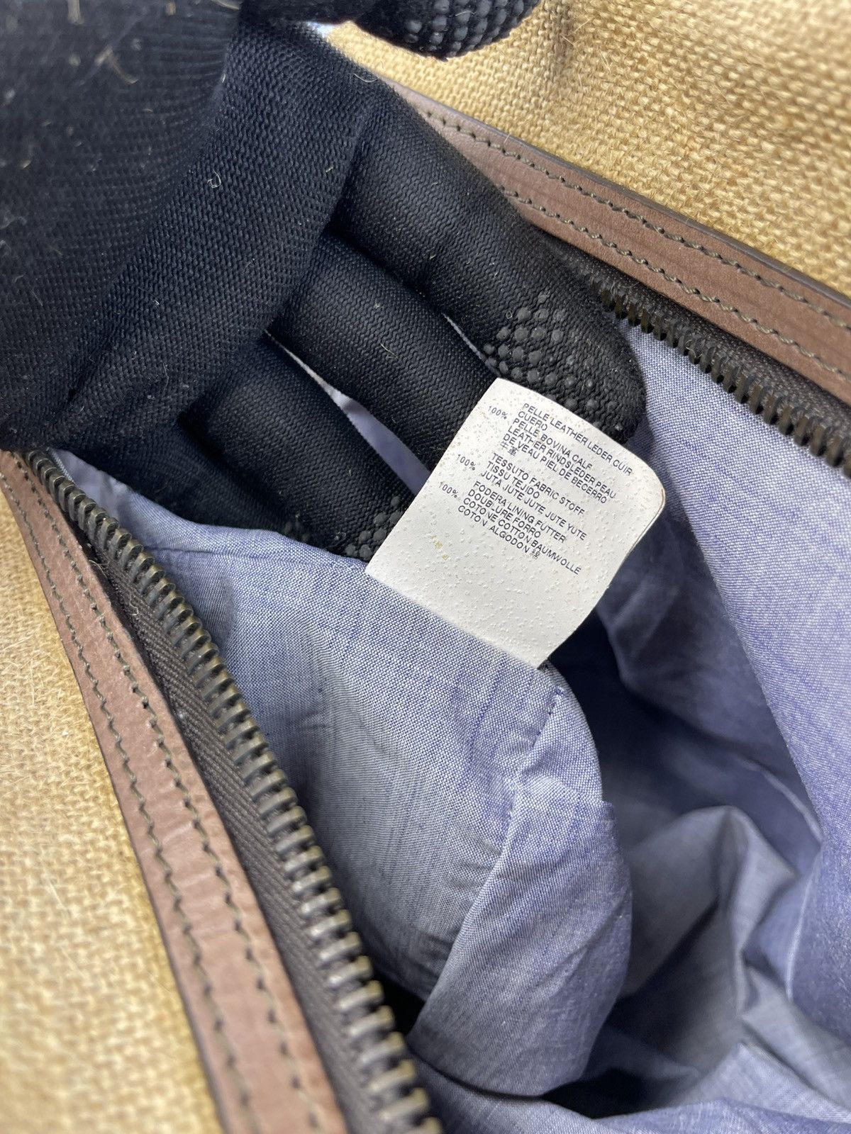 Dsquared2 DSQUARED Hessian Burlap Cloth Fabric ❌ LEATHER Size 46 - 14 Thumbnail