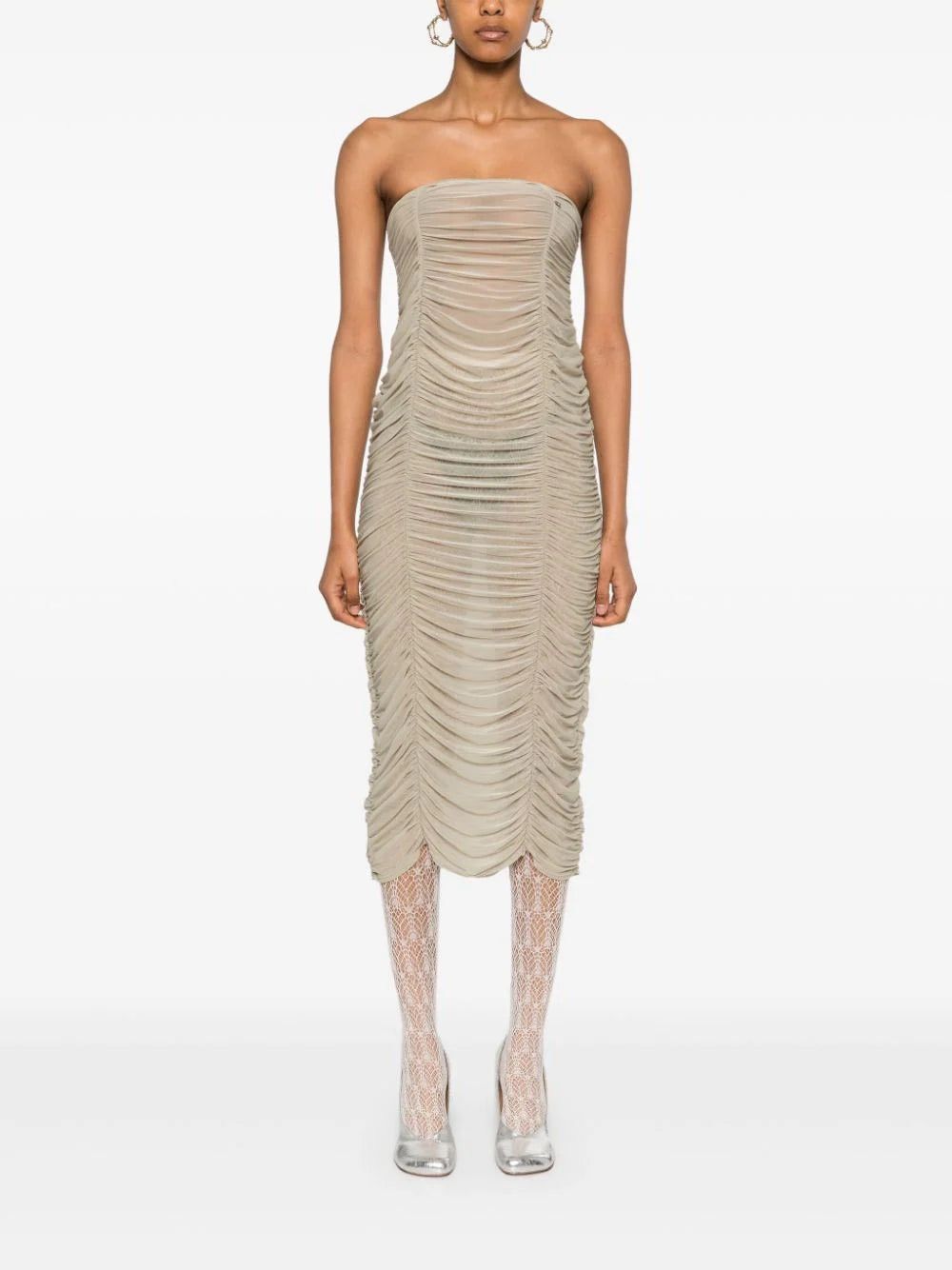 Elena Velez Elena Velez Parlour Ruched Dress / Skirt Size XS / US 0-2 / IT 36-38 - 1 Thumbnail