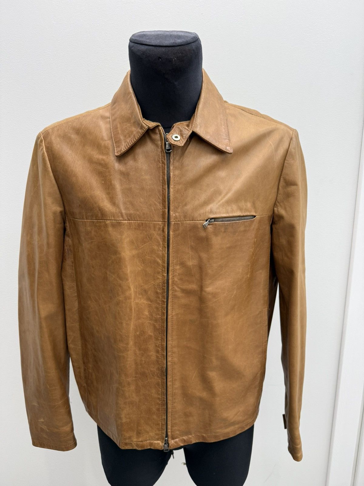 Vintage Vintage Italian Lampo Fiocchi Genuine Leather Jacket Size US M / EU 48-50 / 2 - 1 Thumbnail