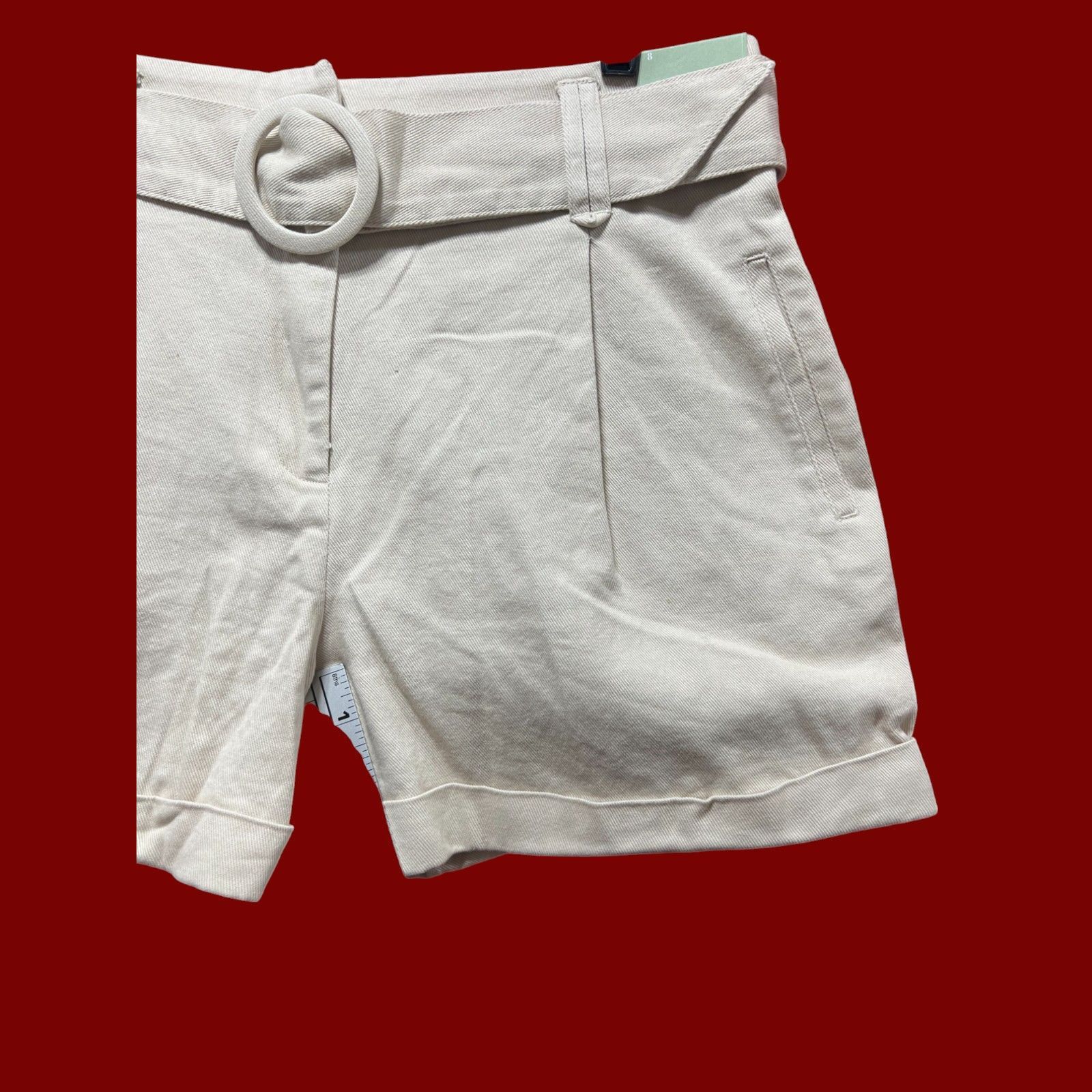 Other Ryegrass - Women's Mid-Rise Pleated Short - Beige - 8 Size 30" / US 8 / IT 44 - 13 Thumbnail