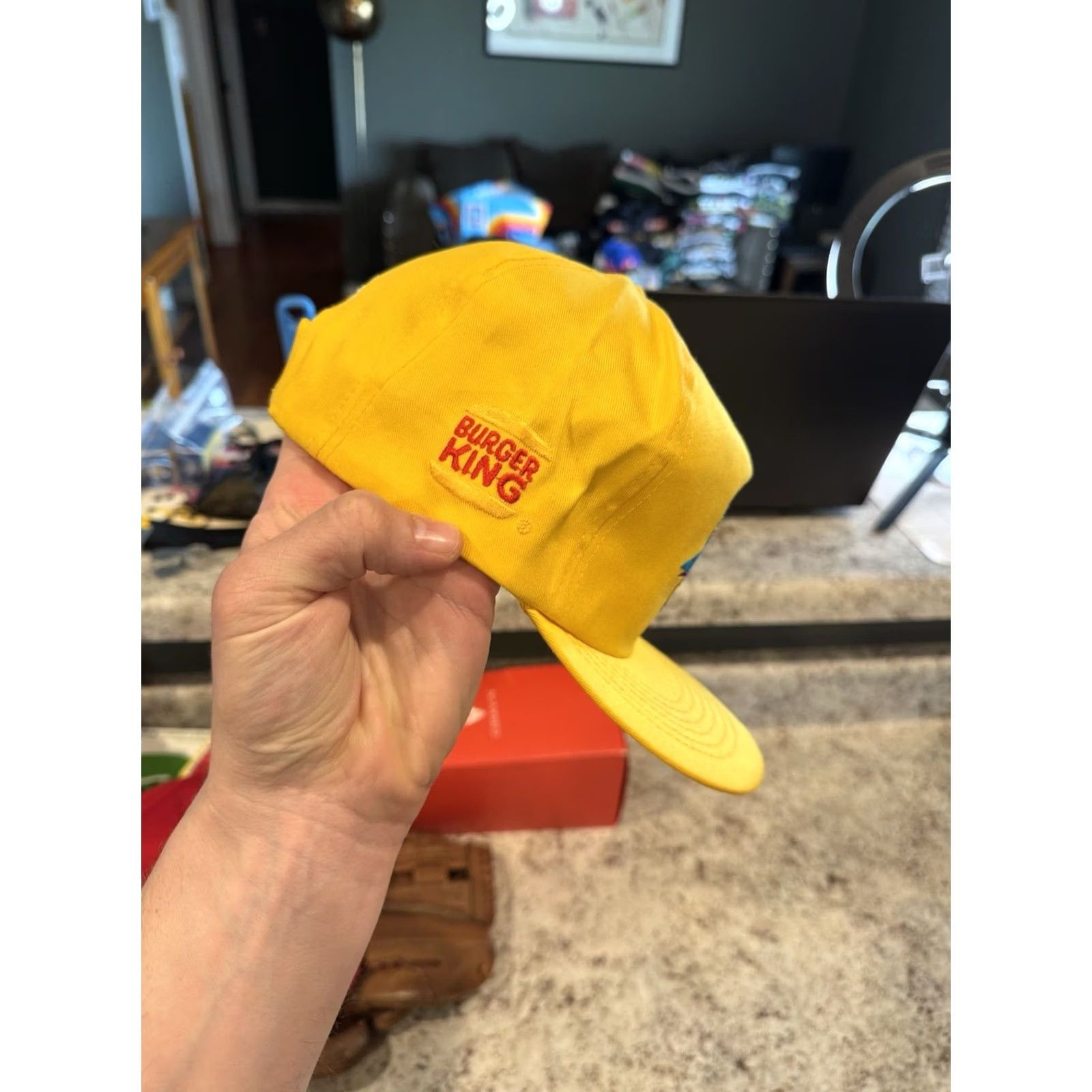 Vintage VINTAGE Burger King SnapBack Hat 90s Yellow DEADSTOCK Mens Size ONE SIZE - 2 Thumbnail
