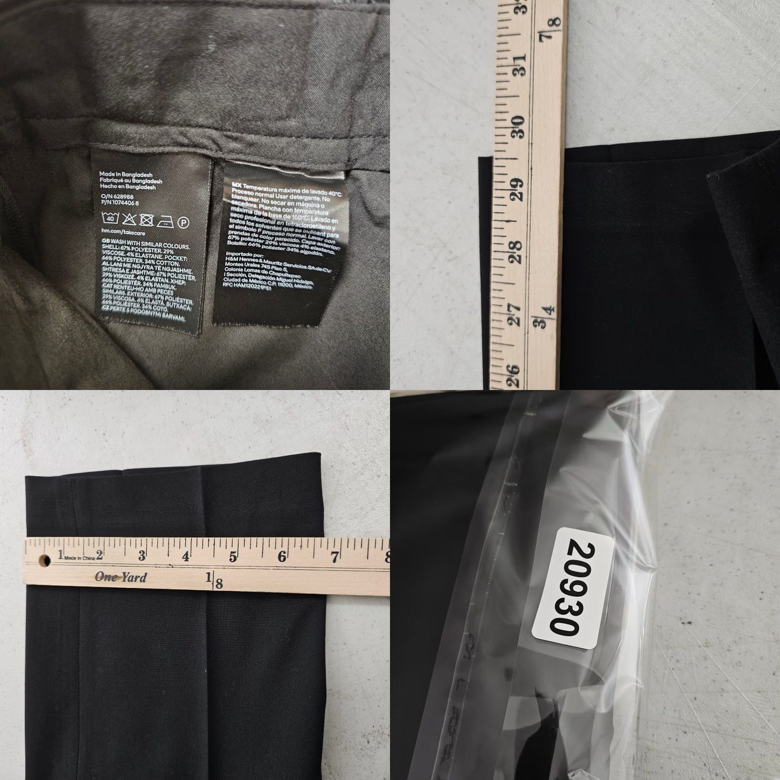 H&M H&M Dress Pants Mens 30x30 Black Slim Fit Chinos Flat Front Slacks Trousers Dress Pants Mens Slim Fit Black 30x30 Size US 30 / EU 46 - 9 Thumbnail