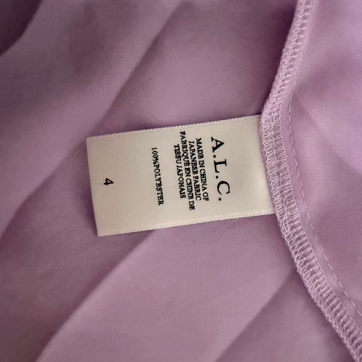 A.L.C. A.L.C Lilac Pleated Cut-Out Gown Size S / US 4 / IT 40 - 7 Thumbnail