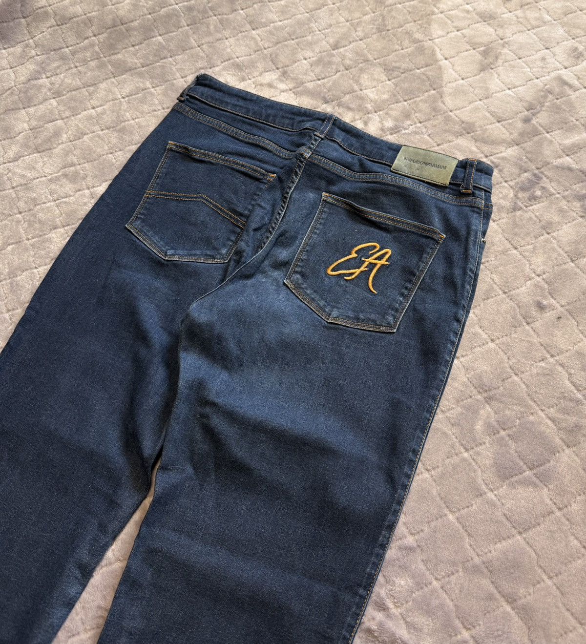 Armani × Emporio Armani Vintage Emperio Armani Big Logo Denim Jeans Pants Size US 33 - 4 Thumbnail