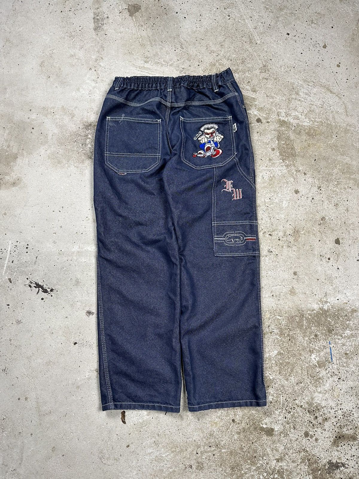 y2k JNCO Style Baggy Hip Hop Denim Pants