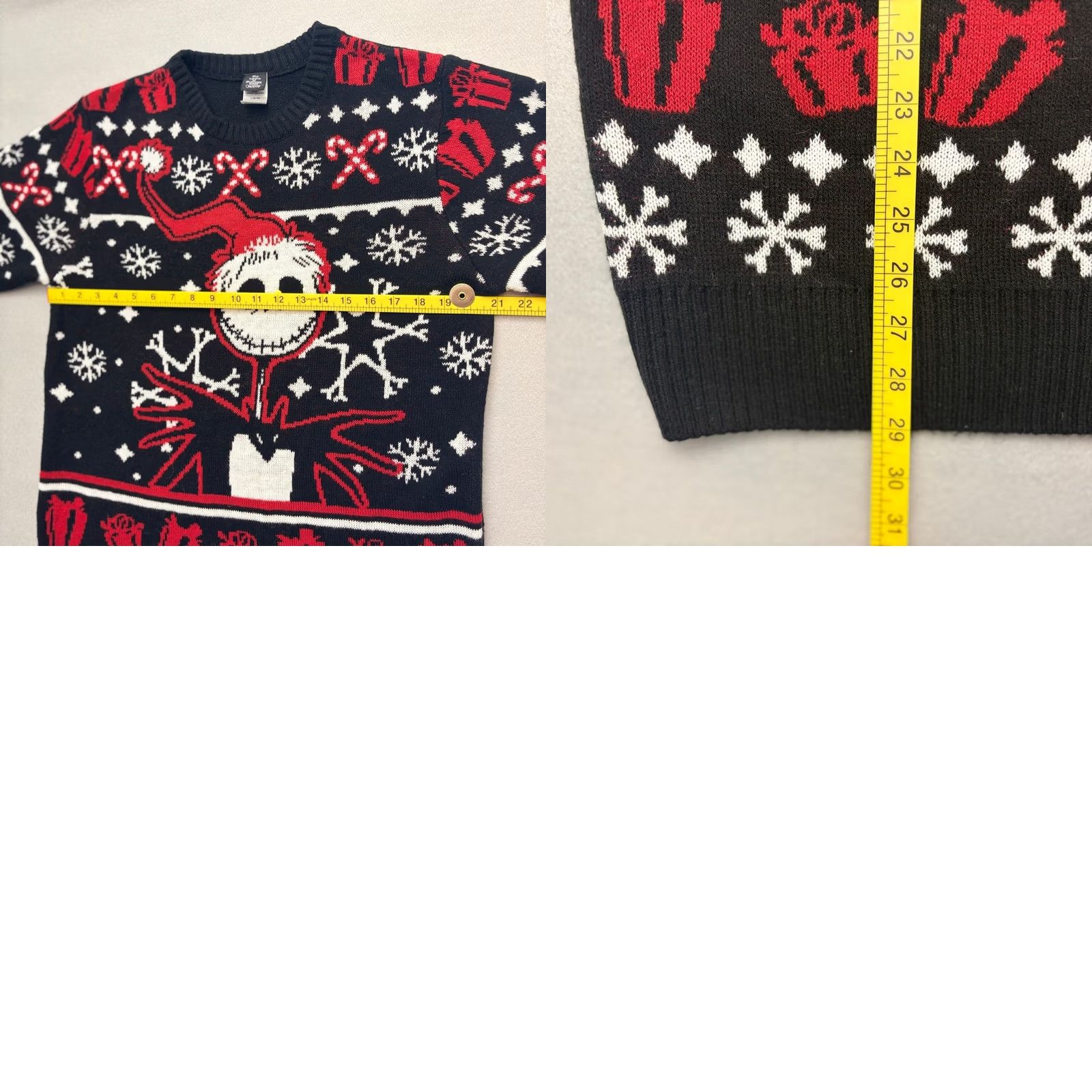 Disney Disney Nightmare Before Christmas Jack Skellington Jolly Holiday Sweater L Mens Crew Neck Knit Acrylic Black Size US L / EU 52-54 / 3 - 8 Thumbnail