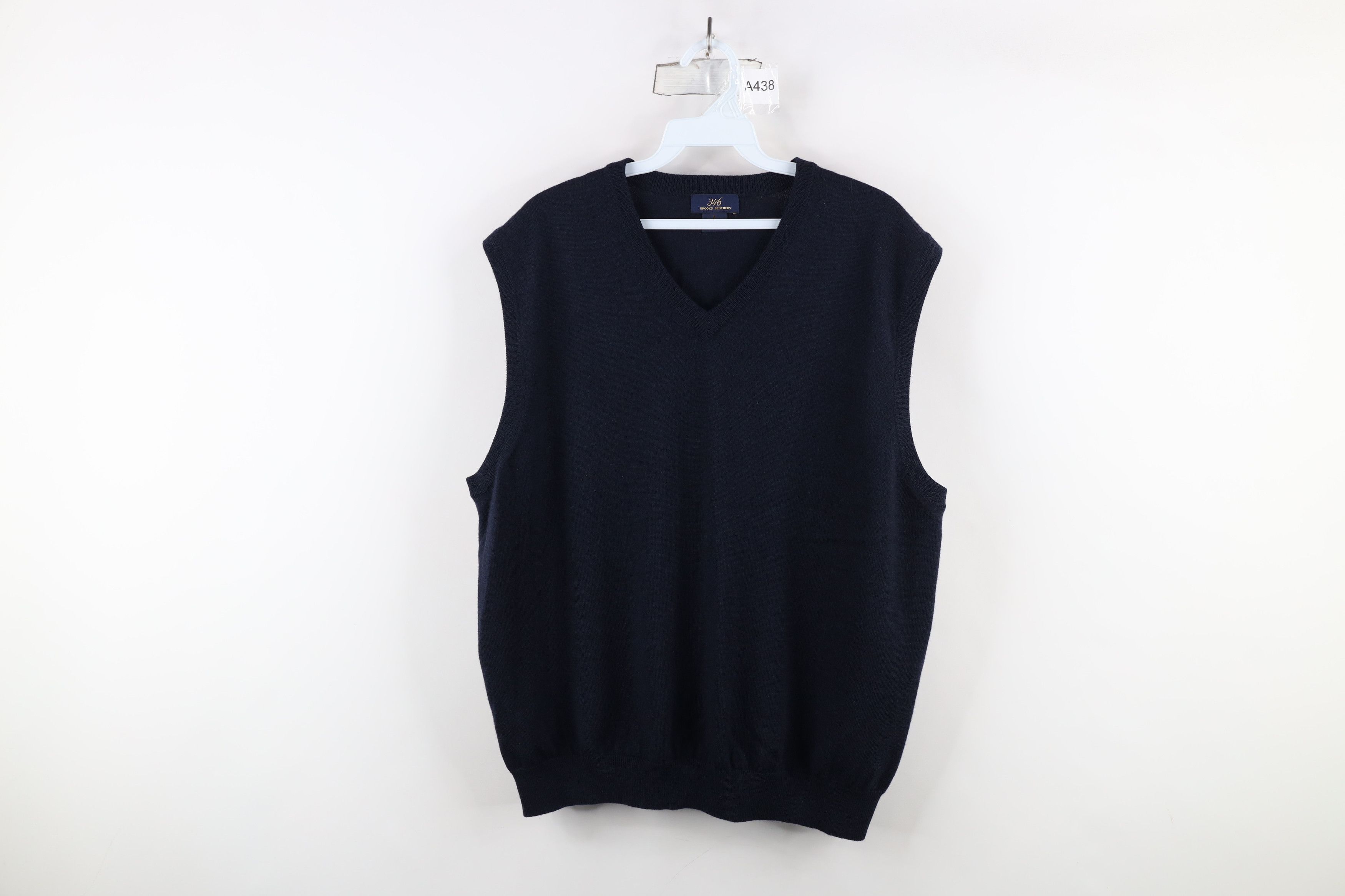 Brooks Brothers × Vintage Vintage Brooks Brothers Merino Wool Knit V-Neck Sweater Vest Size US L / EU 52-54 / 3 - 1 Thumbnail