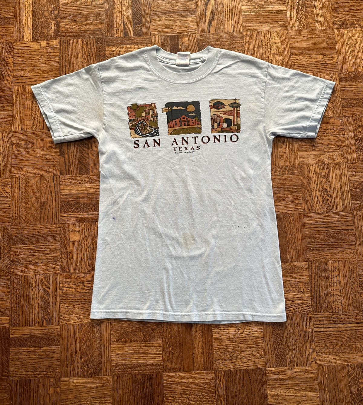 Japanese Brand Vintage Y2K San Antonio Texas Cartoon Graphic Tee Size US S / EU 44-46 / 1 - 3 Thumbnail