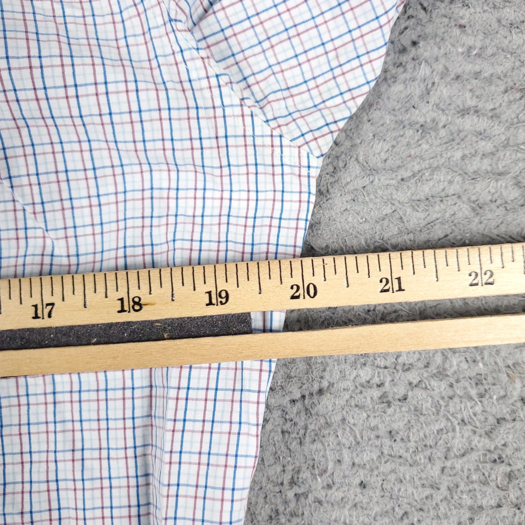 Original Penguin Original Penguin Dress Shirt Mens 15 Blue Red Check Long Sleeve Button-Up Size 40R - 7 Thumbnail
