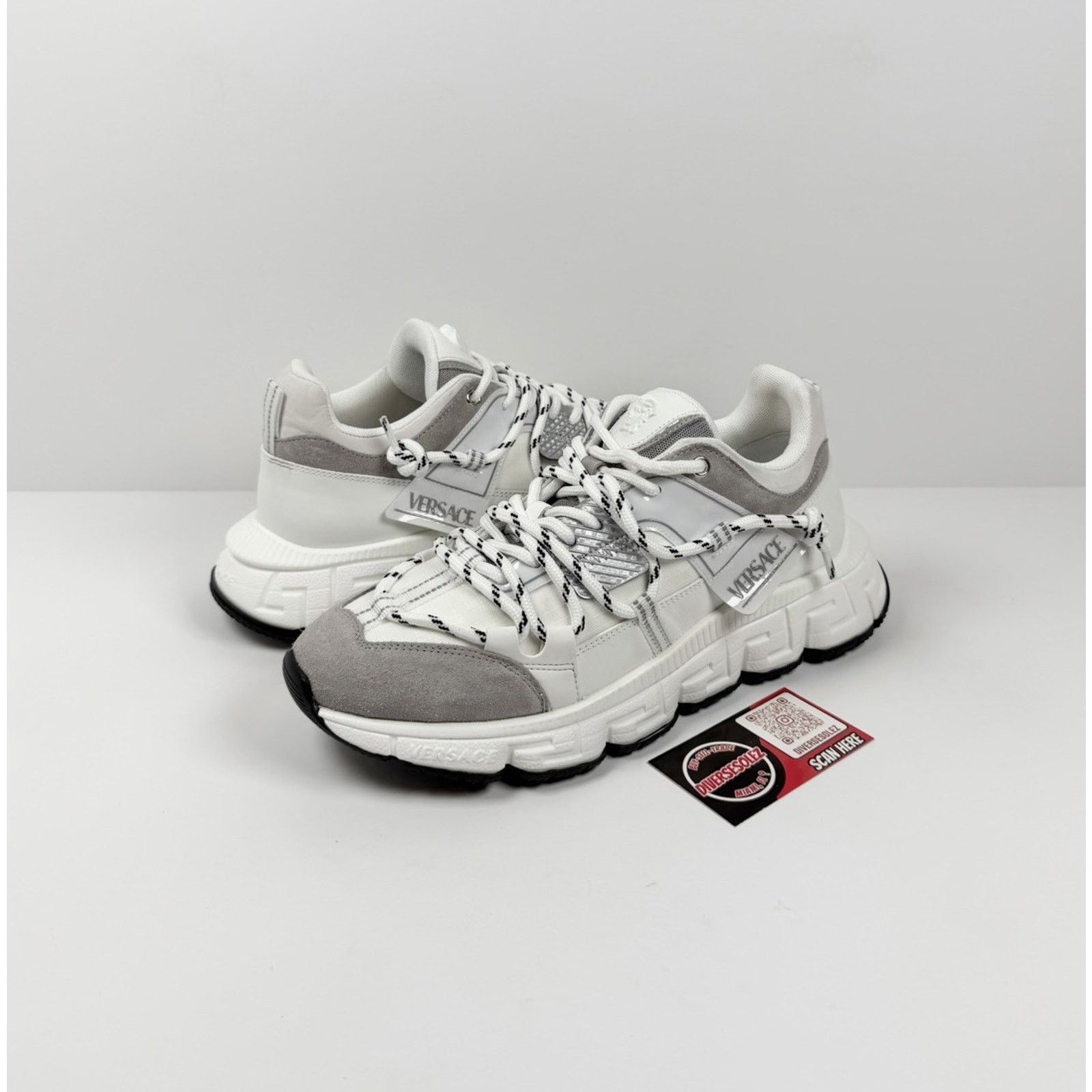 Versace Size 40EU/7US - Versace Trigreca White Sneakers NEW! Size US 7 / EU 40 - 1 Thumbnail