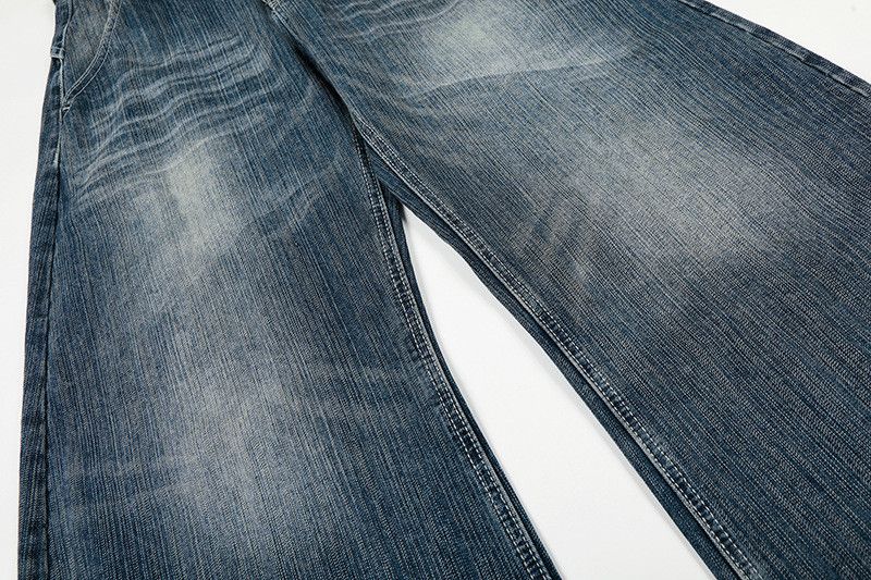Jean American retro wide-leg loose whiskered scimitar jeans Size US 32 / EU 48 - 4 Thumbnail