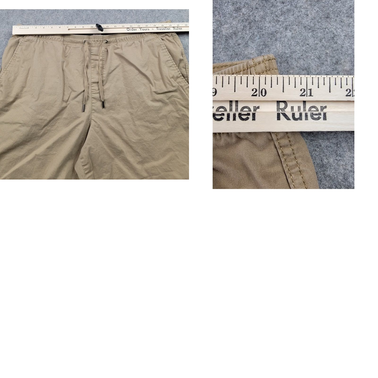 Gap Gap Shorts Mens 2XL Brown Tan Pull On Drawstring Waist Pockets 9'' Inseam Size US 39 - 9 Thumbnail