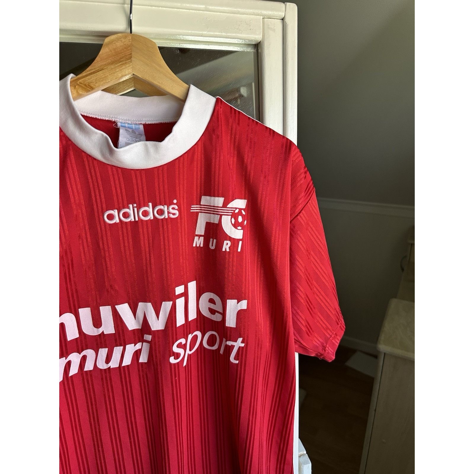Adidas FC Muri Switzerland Football Jersey Shirt 90s Sz M Size US M / EU 48-50 / 2 - 3 Thumbnail