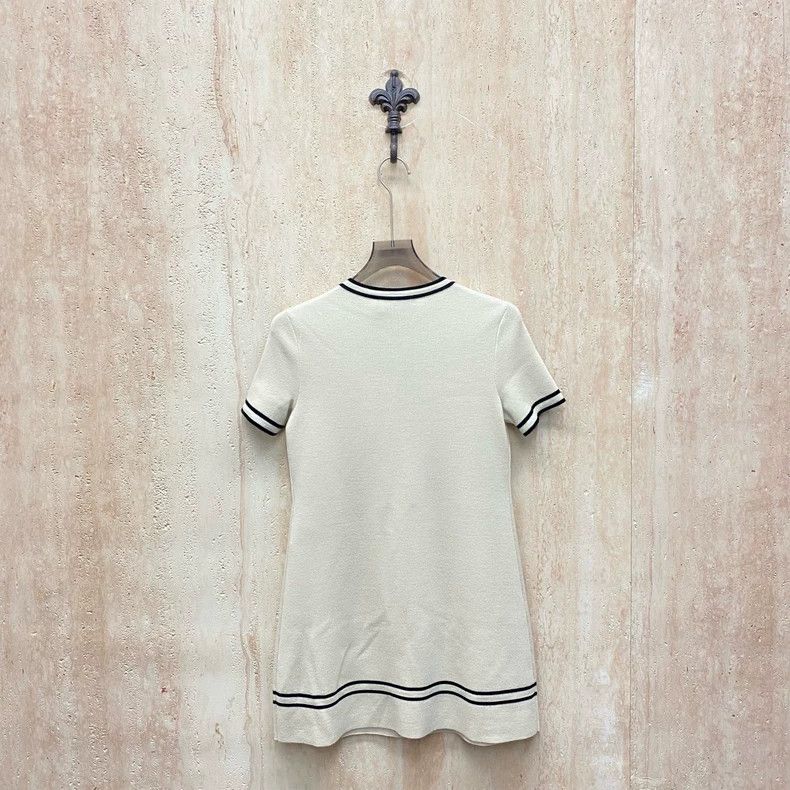 Gucci Gucci Beige striped horse buckle wool knitted dress 2505-Ne Size XS / US 0-2 / IT 36-38 - 2 Thumbnail