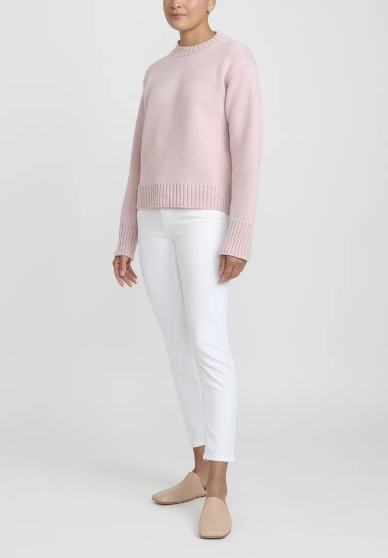 Jil Sander o1y1025 Cashmere Blend Sweater in Light Pink Size XS / US 0-2 / IT 36-38 - 2 Thumbnail