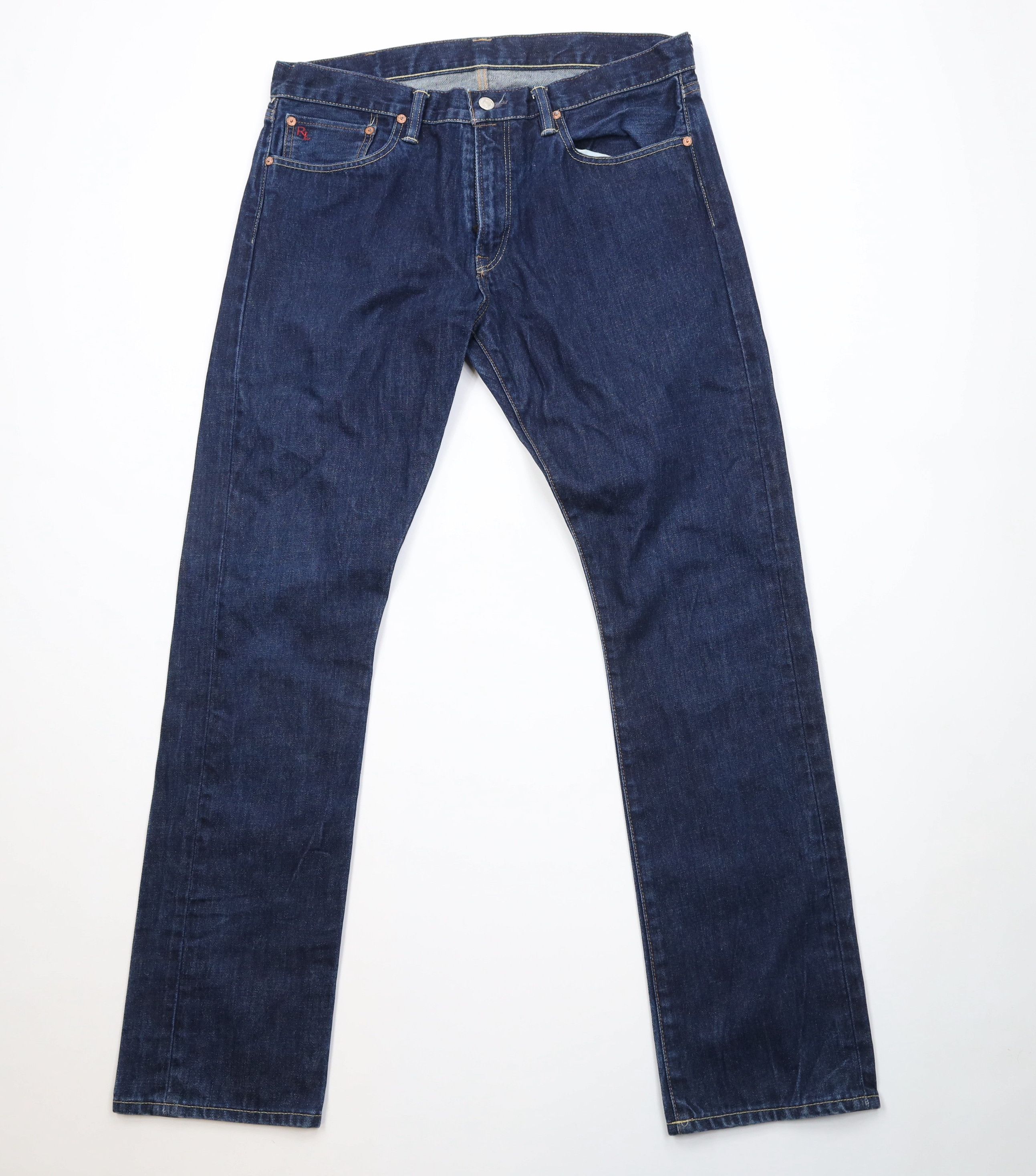 Ralph Lauren Vintage Ralph Lauren 018 Slim Straight Leg Denim Jeans Blue Size US 34 / EU 50 - 1 Thumbnail
