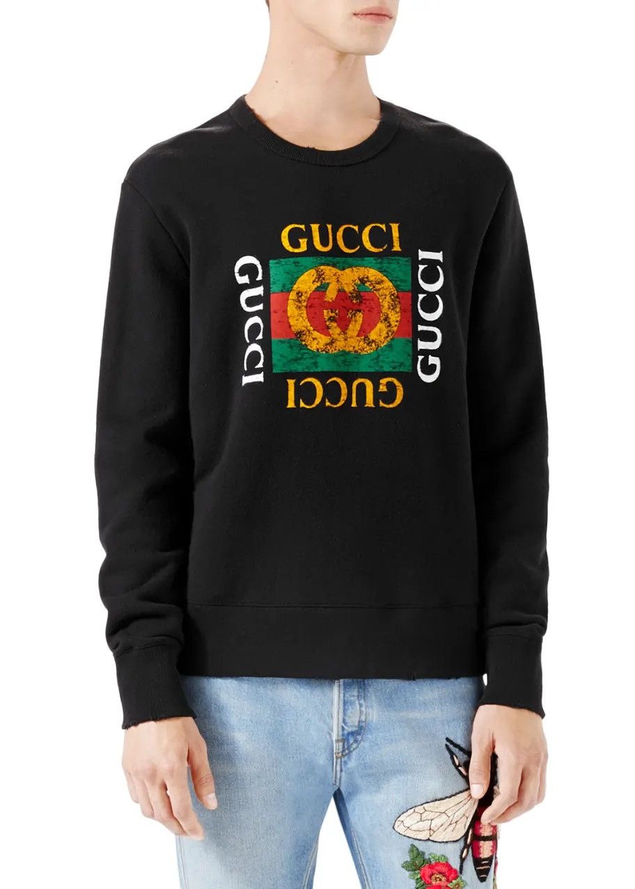 Gucci Gucci logo black sweatshirt XS Size US XS / EU 42 / 0 - 1 Thumbnail
